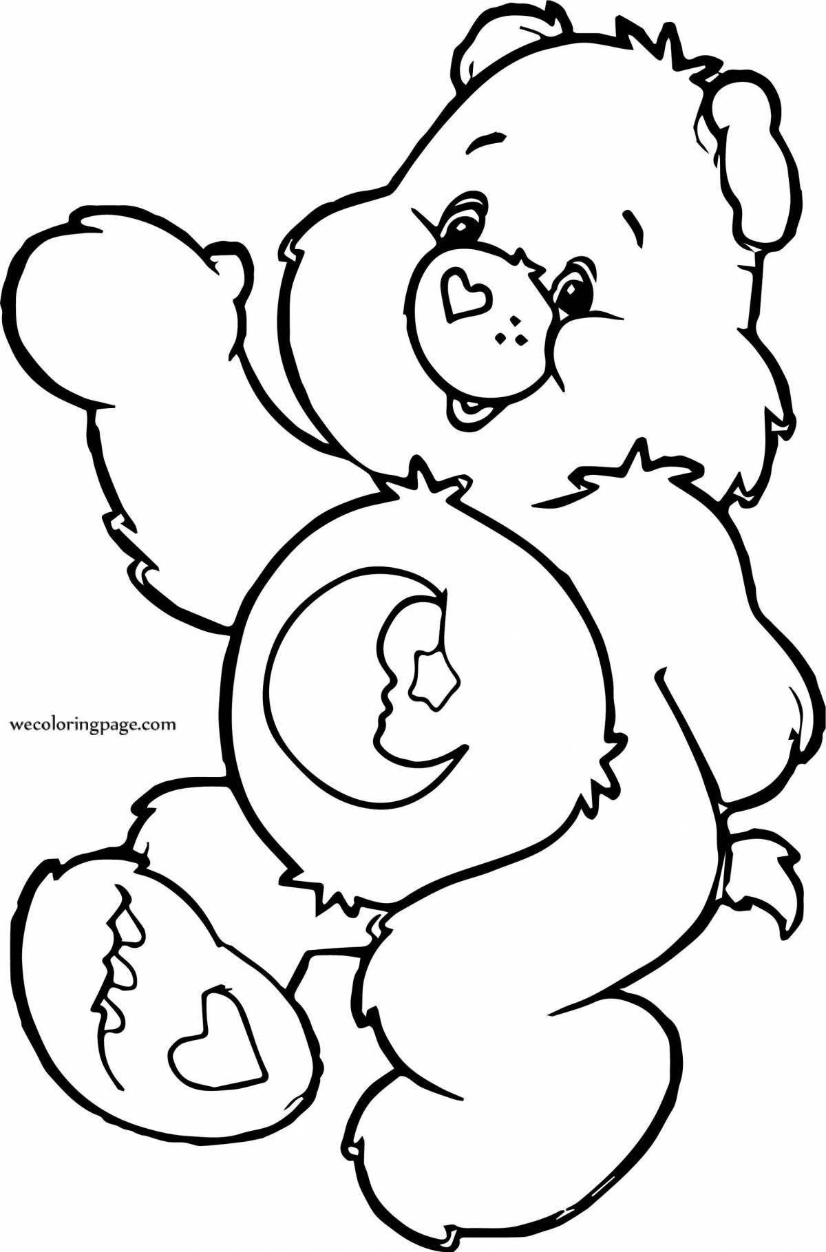 Animated bear and rabbit coloring pages