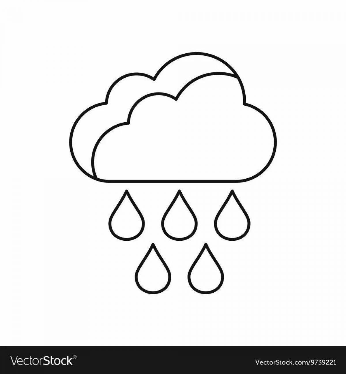 Photo A serene cloud with rain