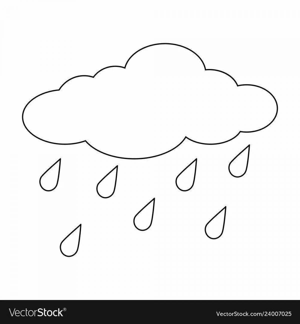 Photo Dreamy cloud with rain