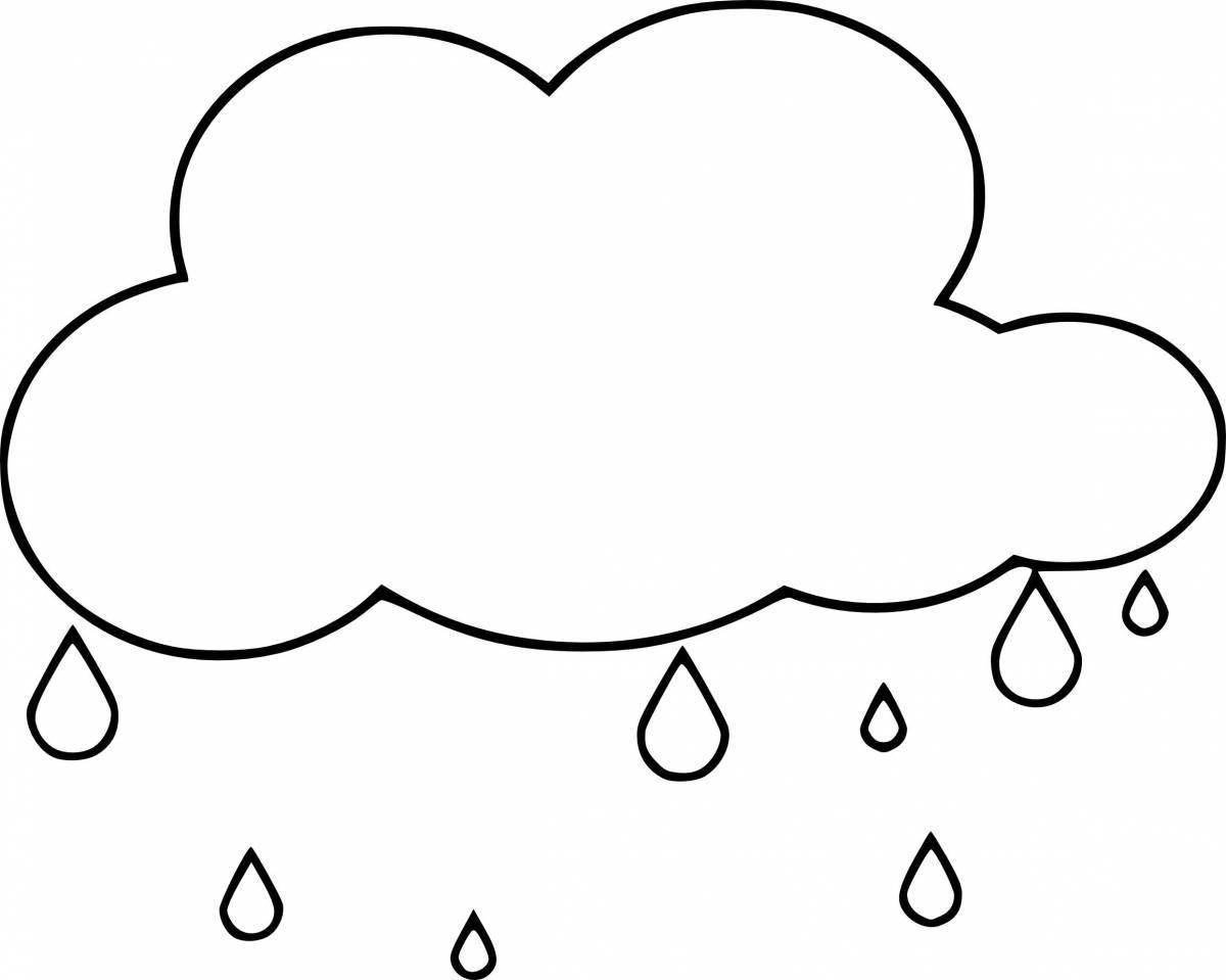 Photo Beautiful cloud with rain