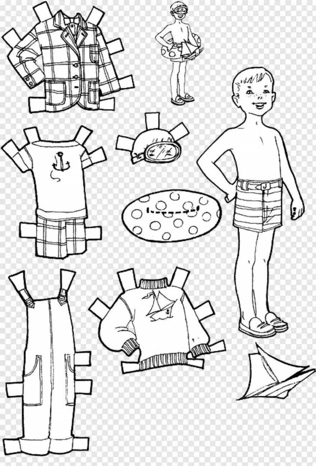 Gorgeous clothes coloring page