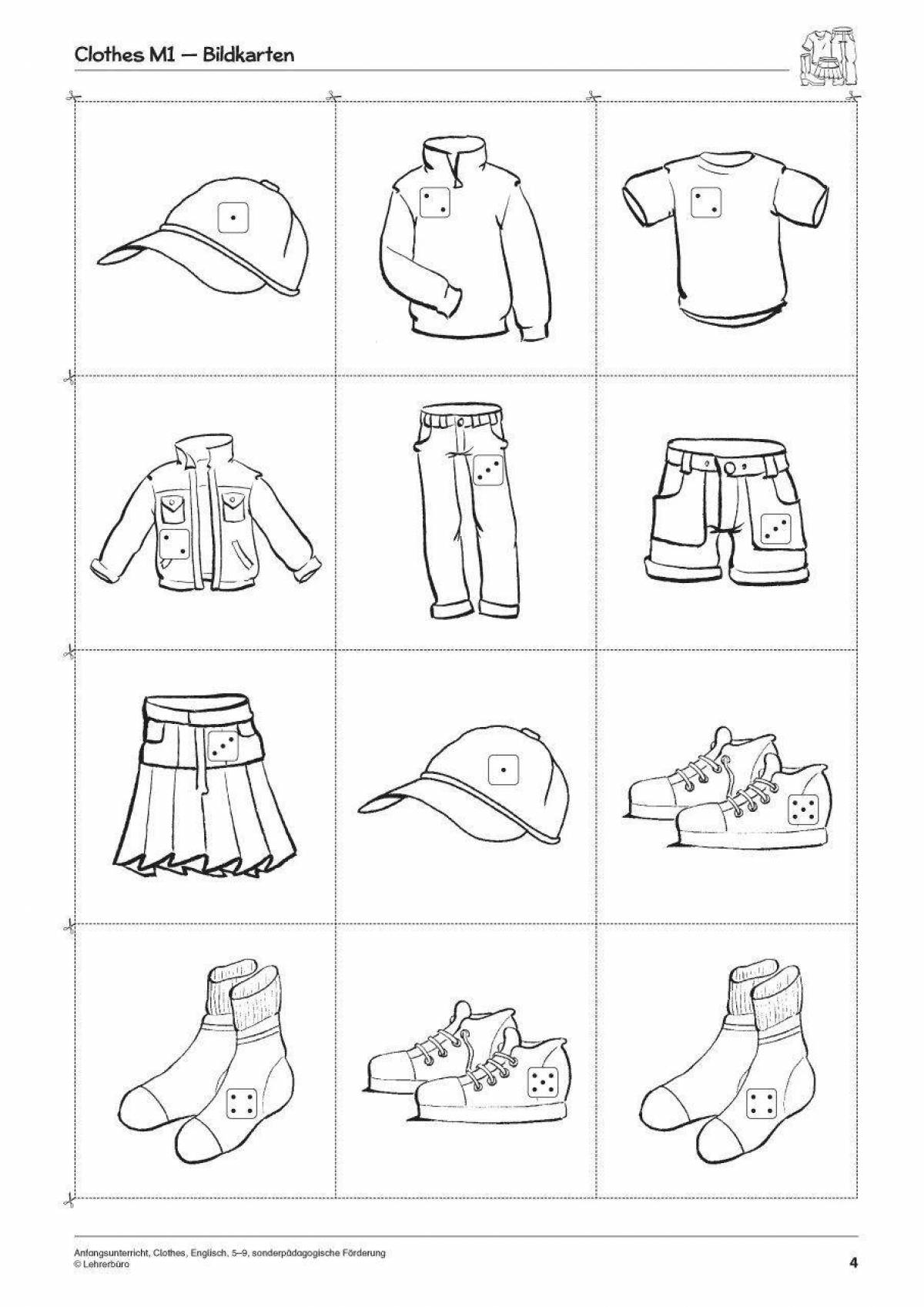 Amazing clothes coloring page