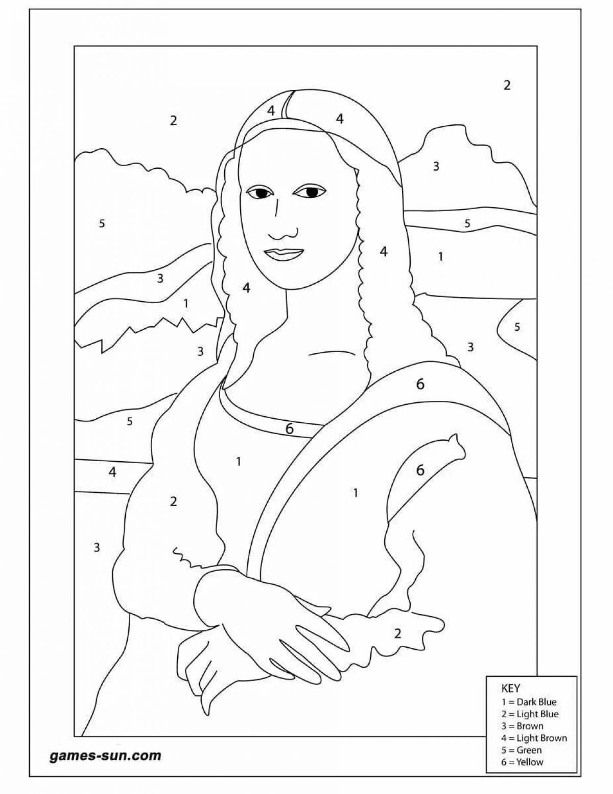 Leonardo's outstanding numbers coloring book