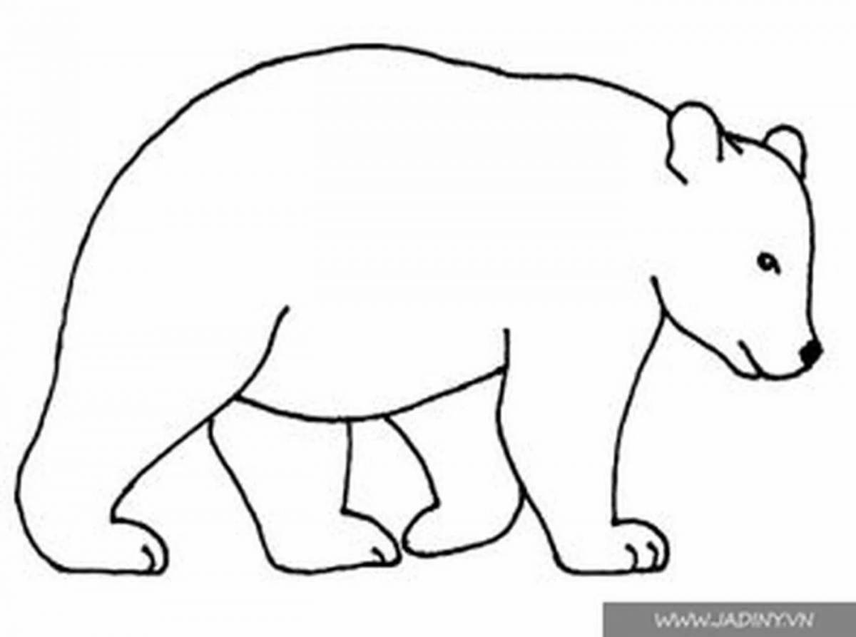 Coloring page graceful bear
