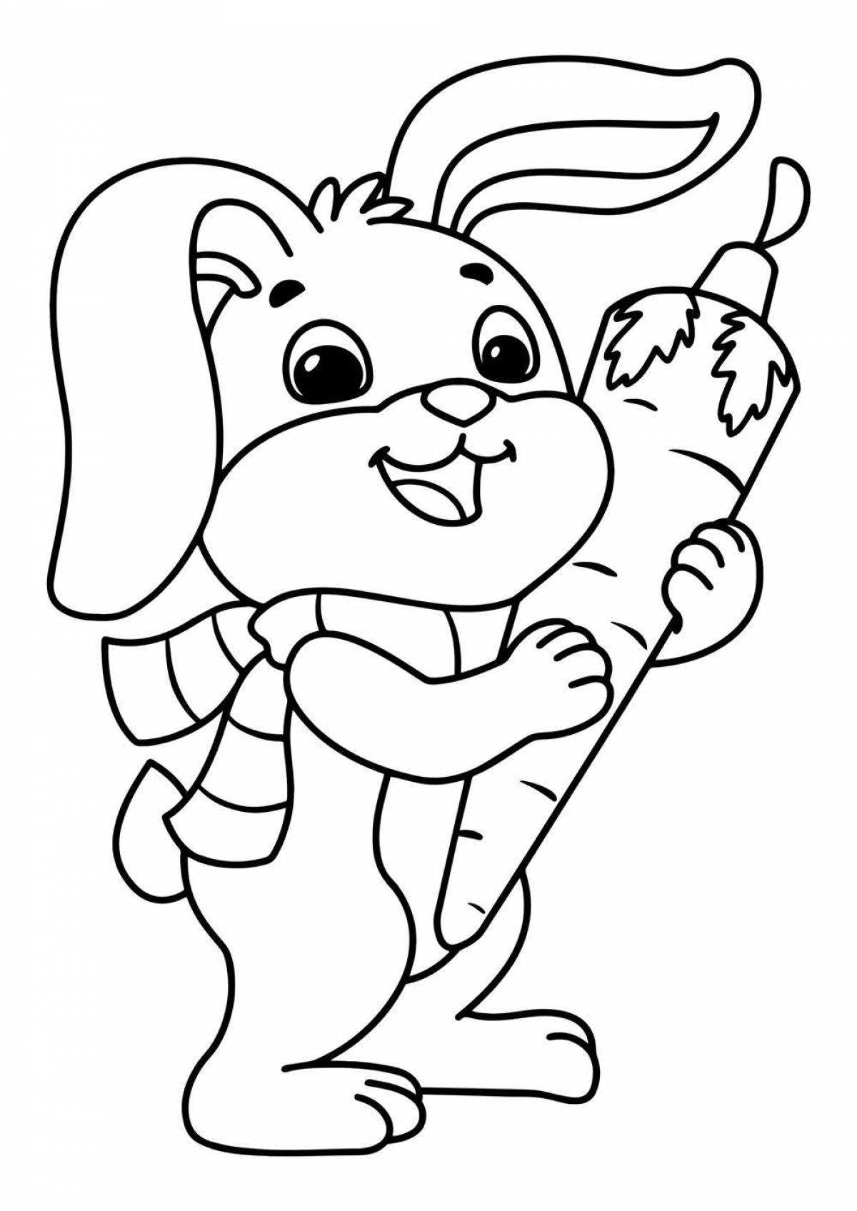 Jeweled bunny coloring book with gift