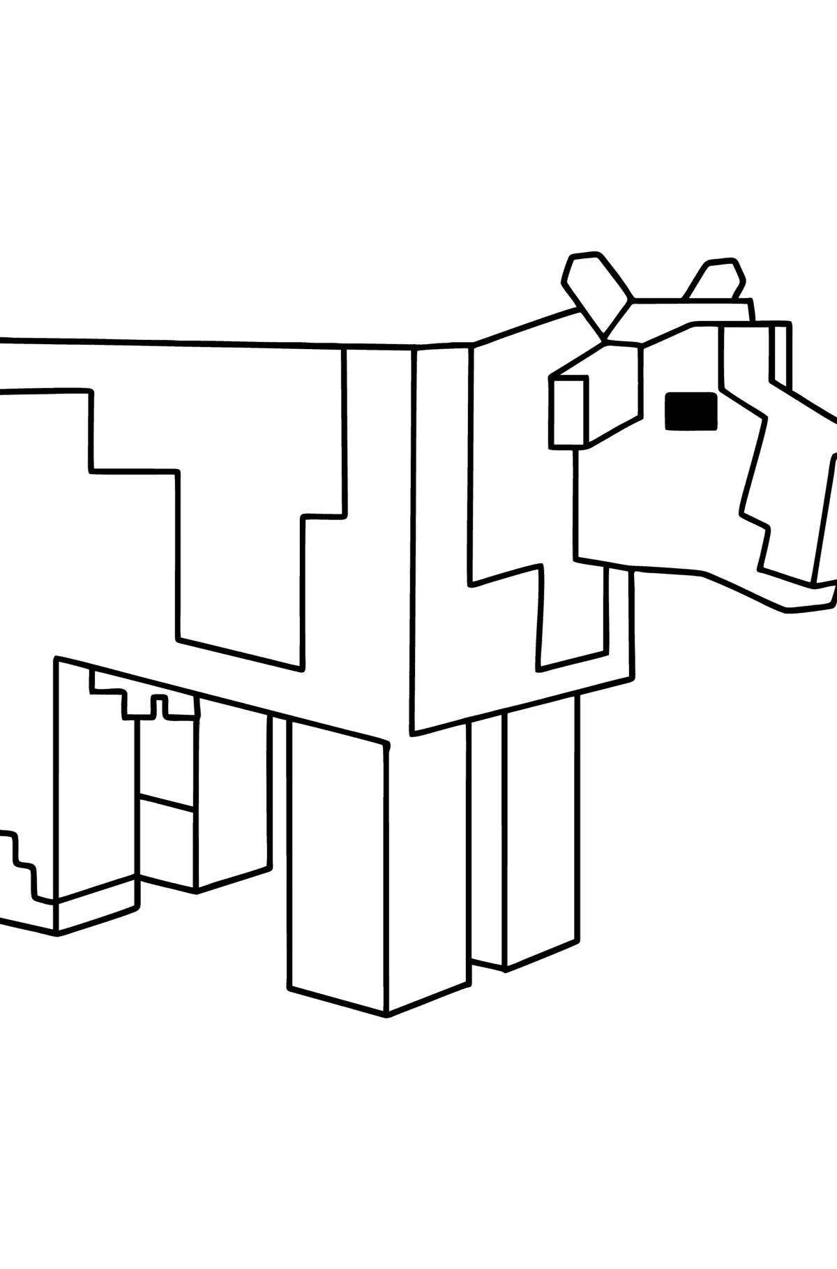 Minecraft horse coloring book