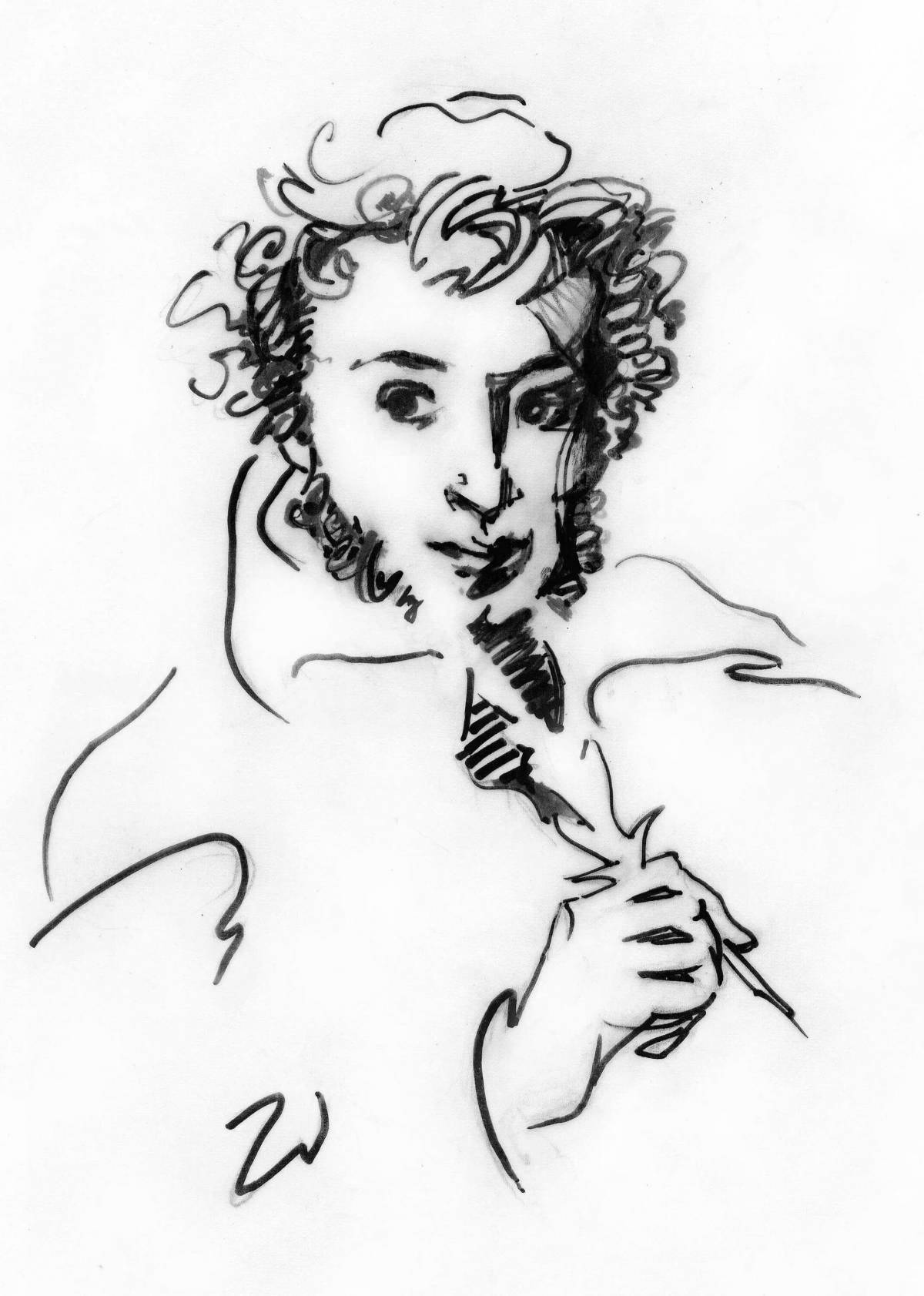 Aleksander Sergeevich Pushkin coloring book