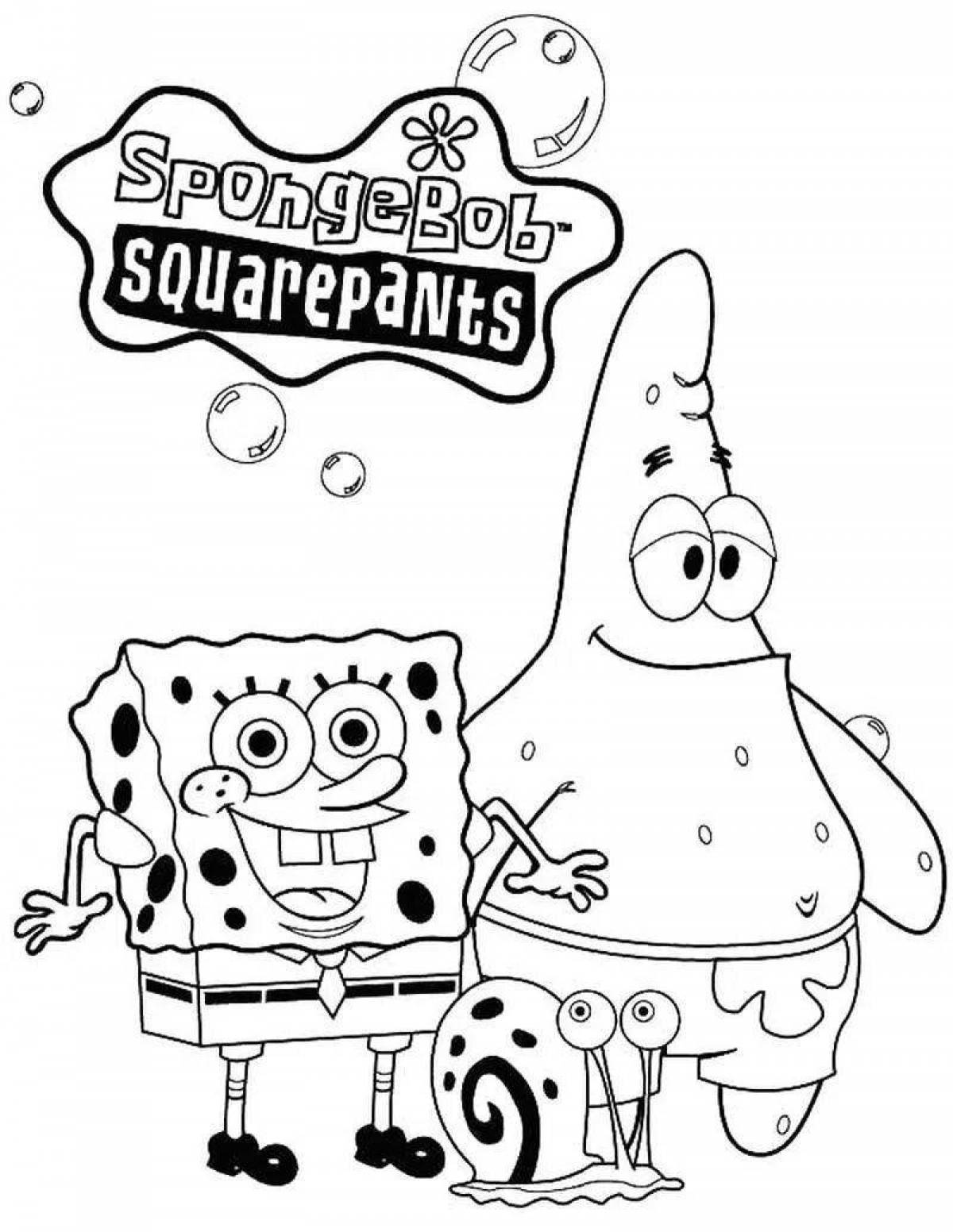 Sweet coloring spongebob drawing