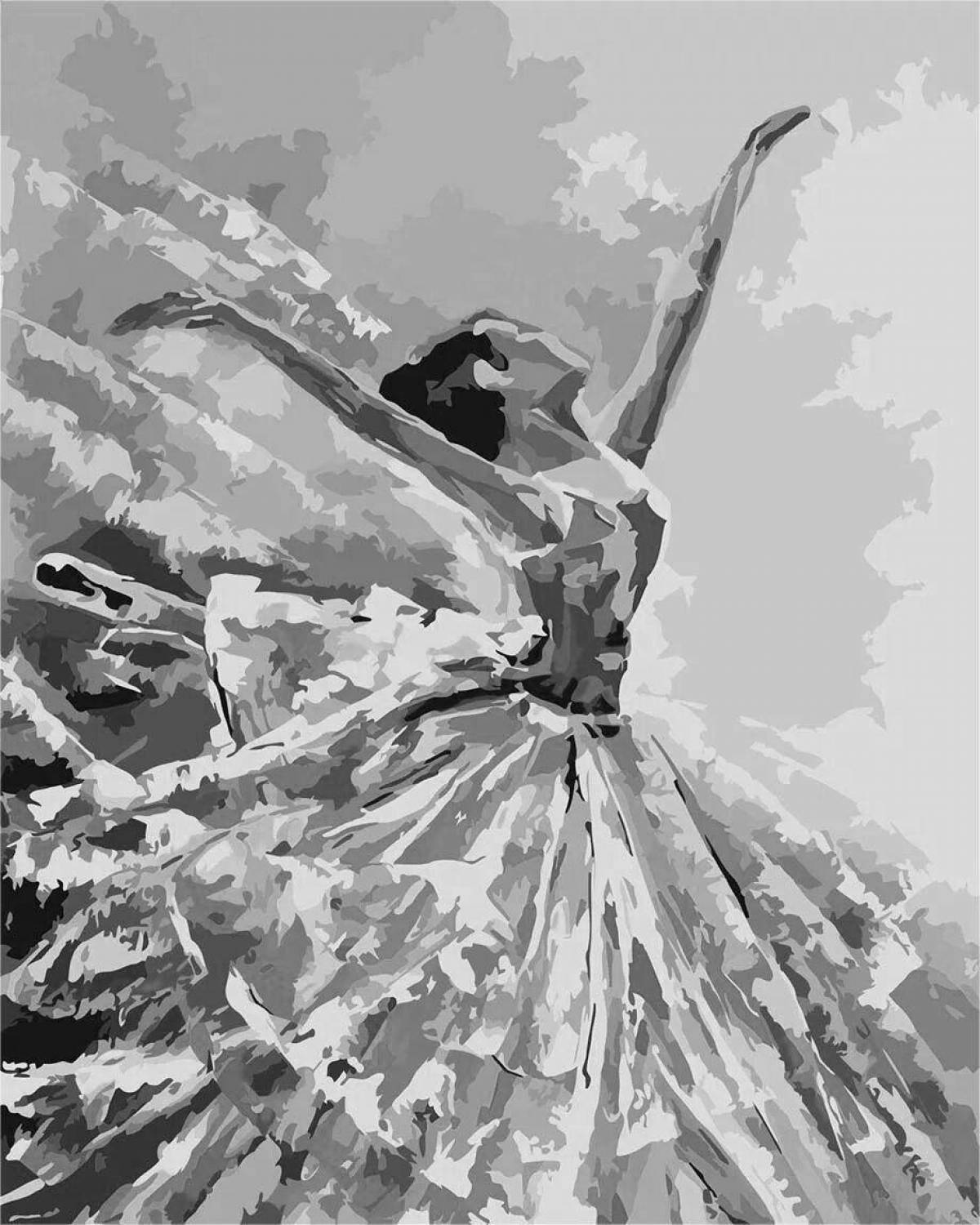 Восхитительная балерина раскраска по номерам