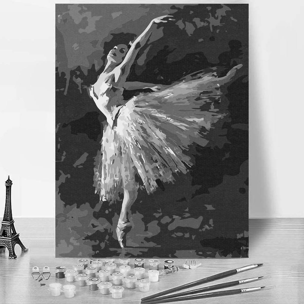 Очаровательная балерина раскраска по номерам