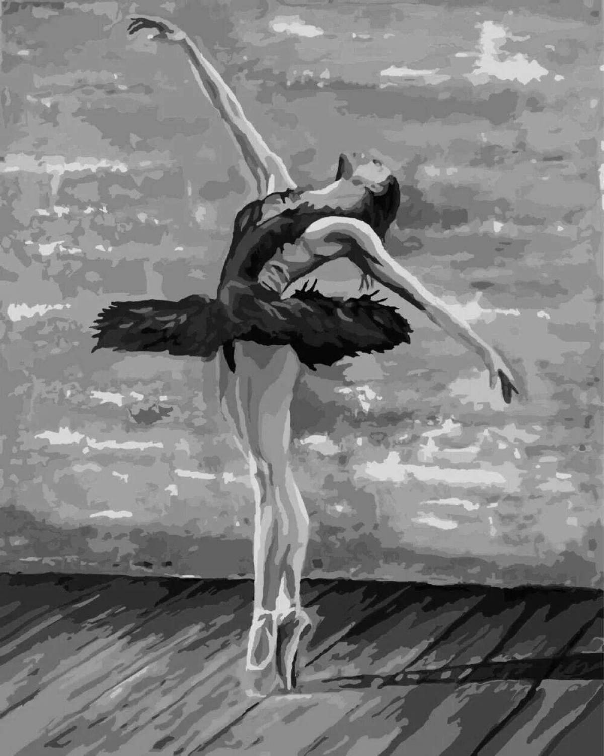 Очаровательная балерина раскраска по номерам