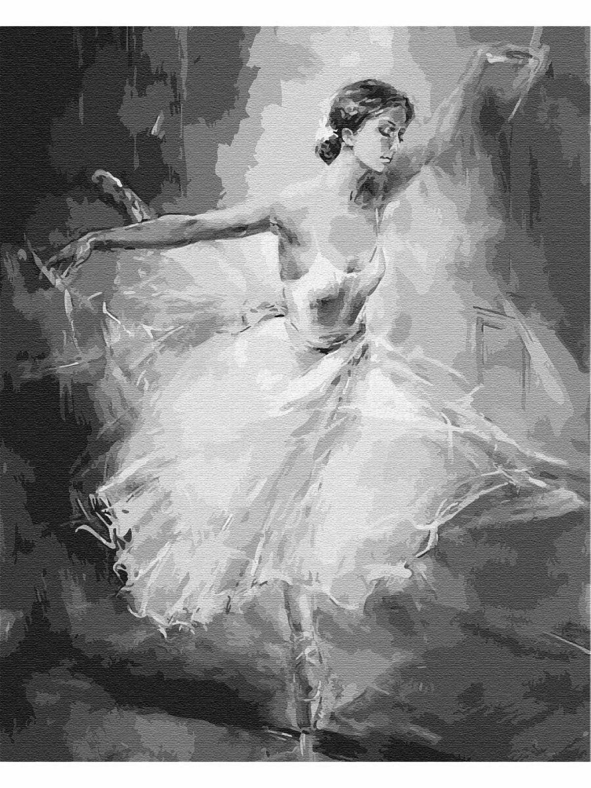 Прекрасная балерина раскраска по номерам