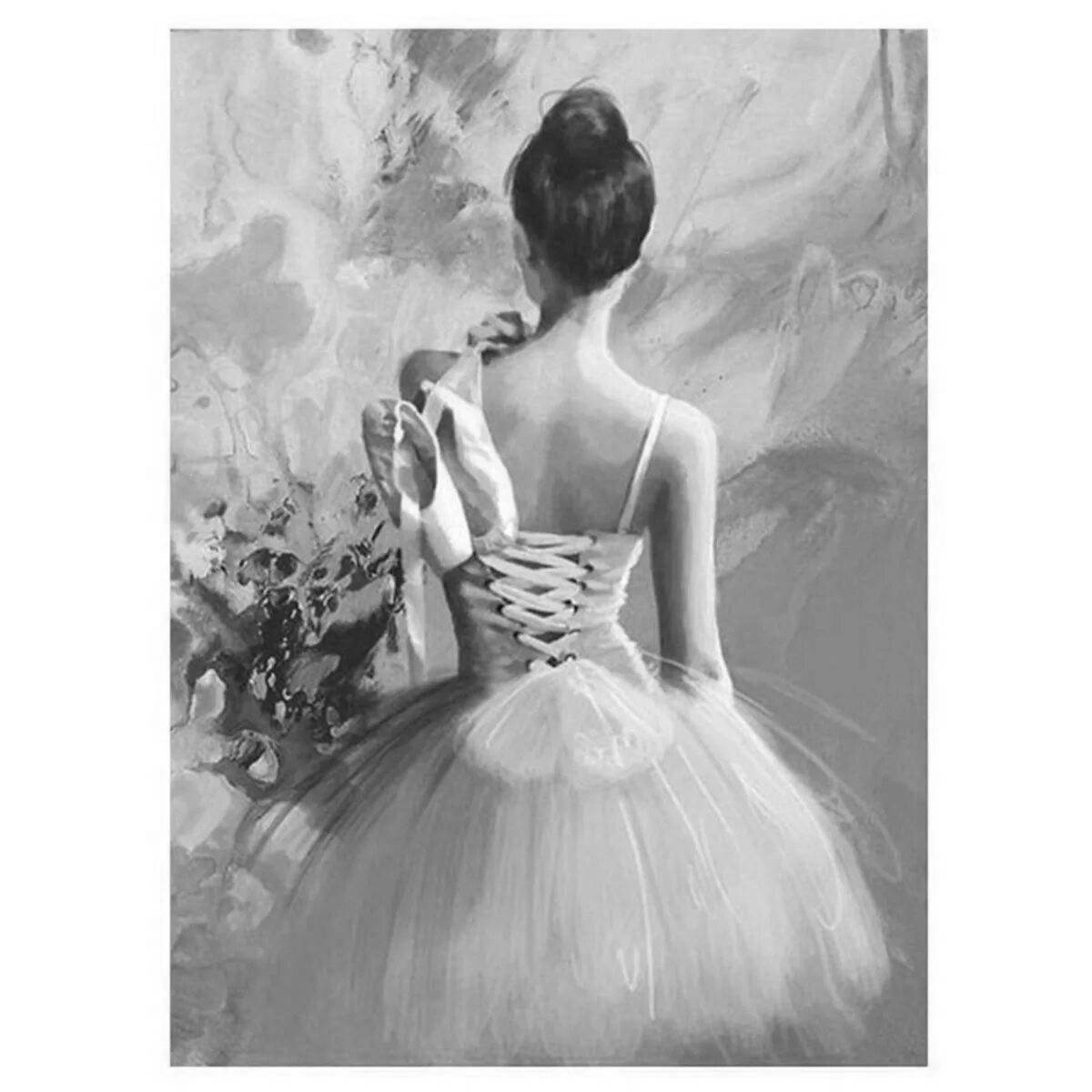 Блестящая балерина раскраска по номерам