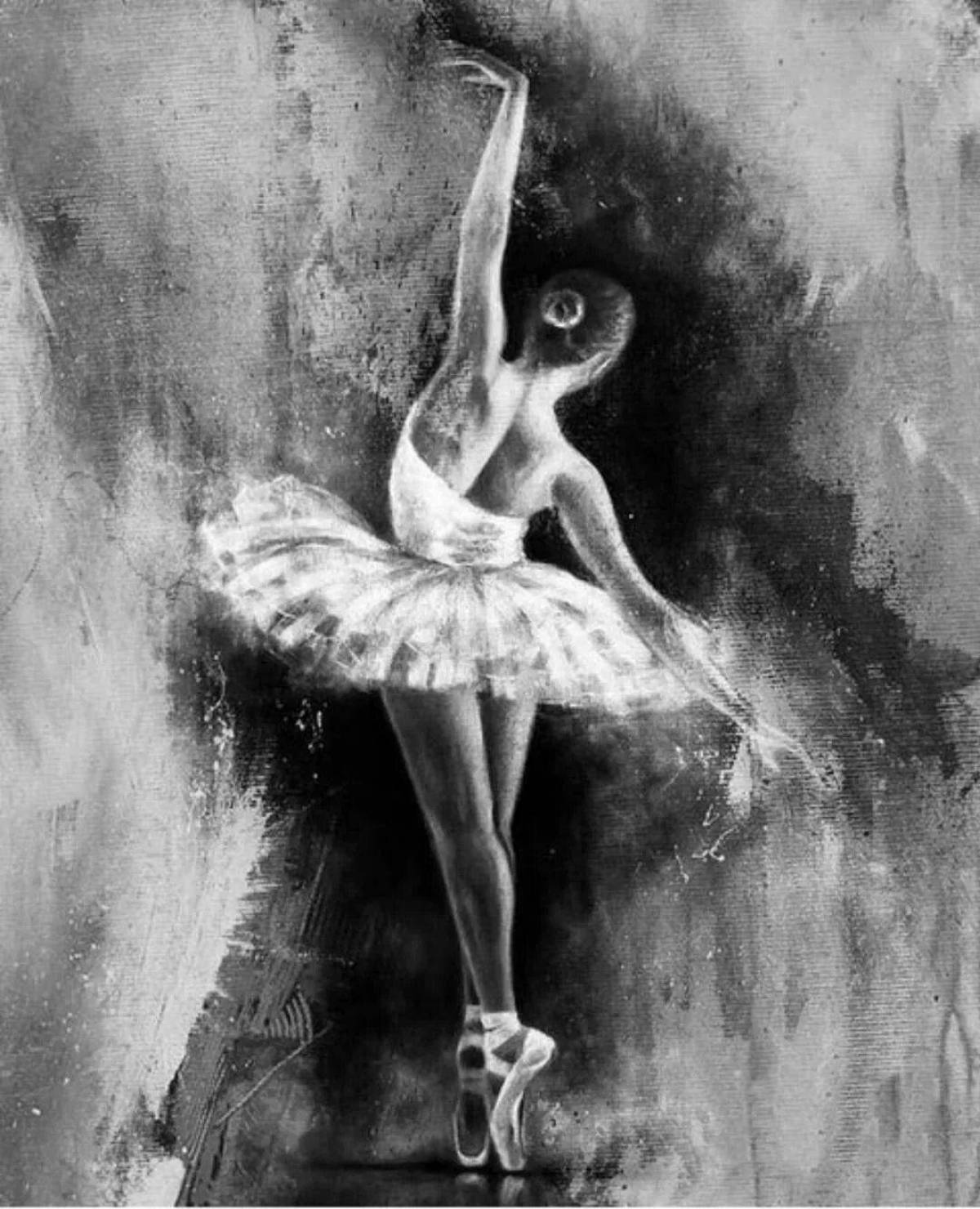 Элегантная балерина раскраска по номерам