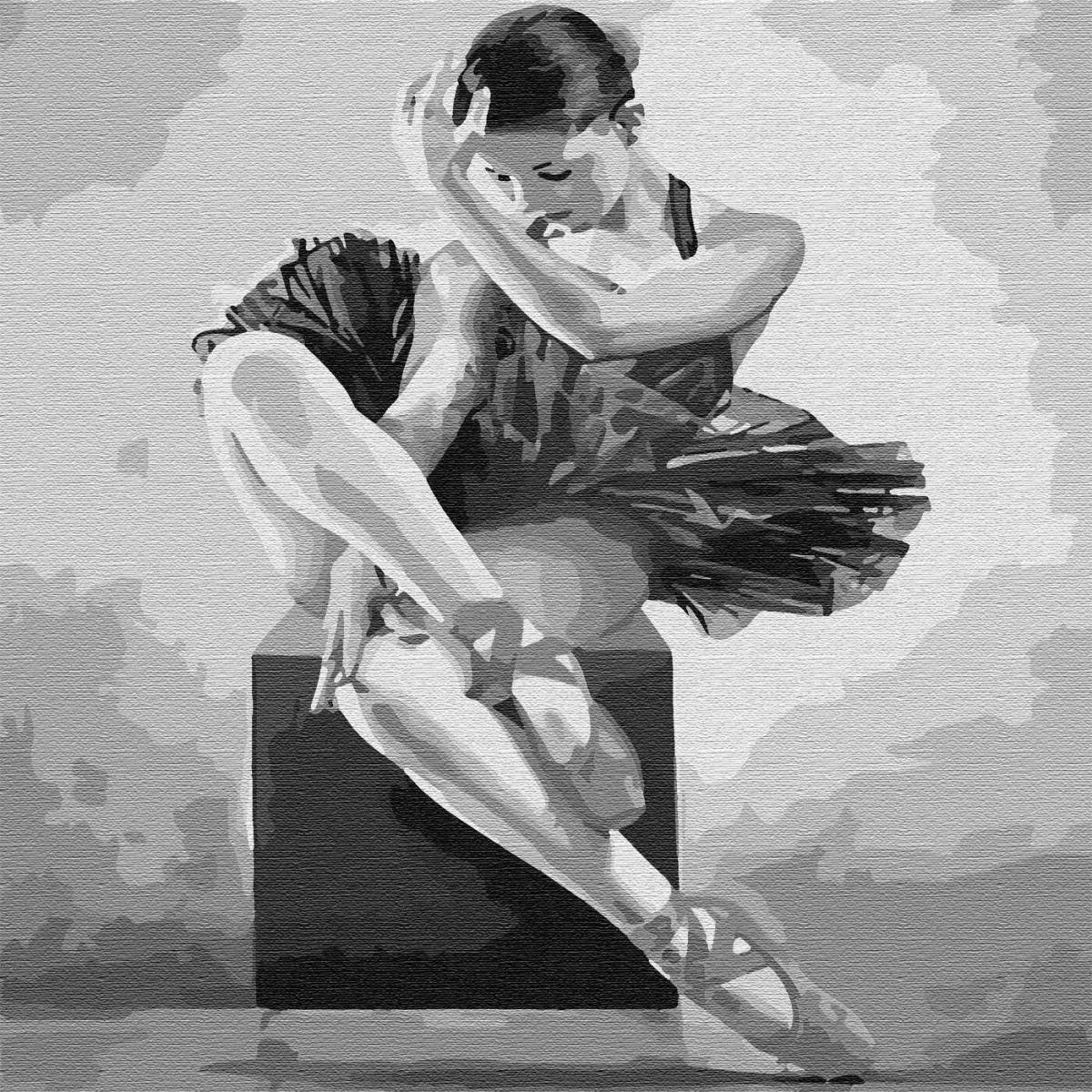 Раскраска экзотическая балерина по номерам