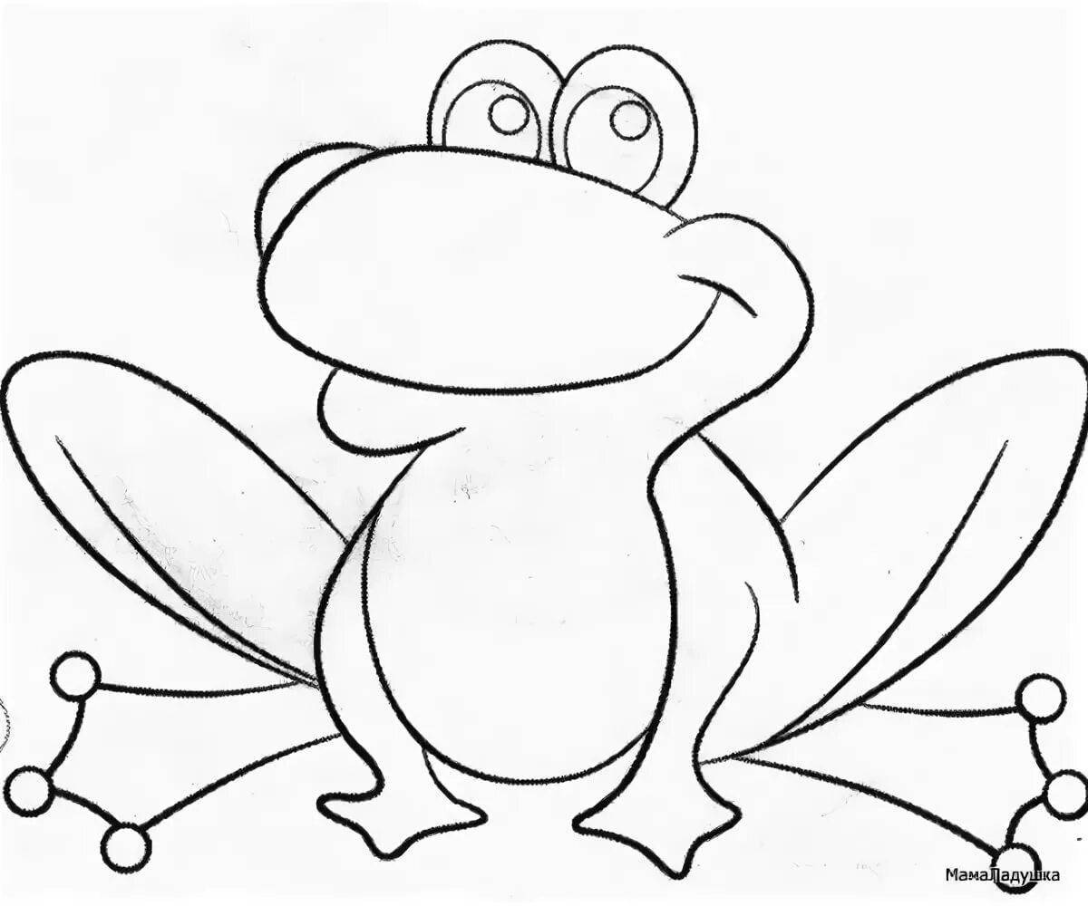 Coloring page witty traveler frog