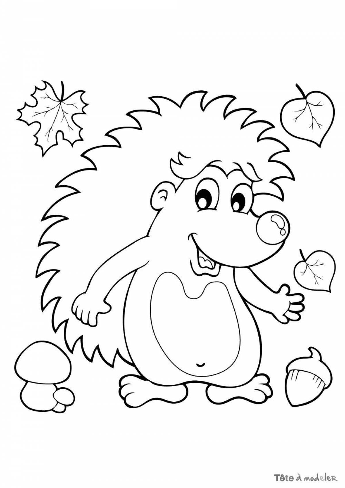 Glowing hedgehog in the forest