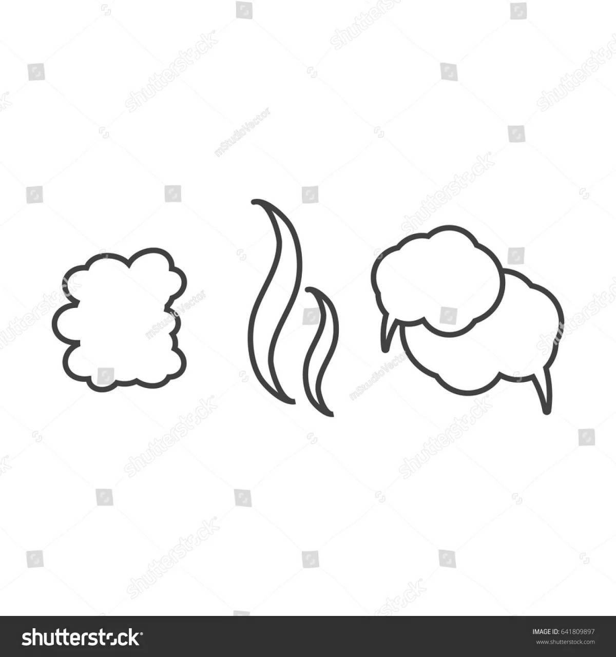 Vibrant smoke coloring for kids