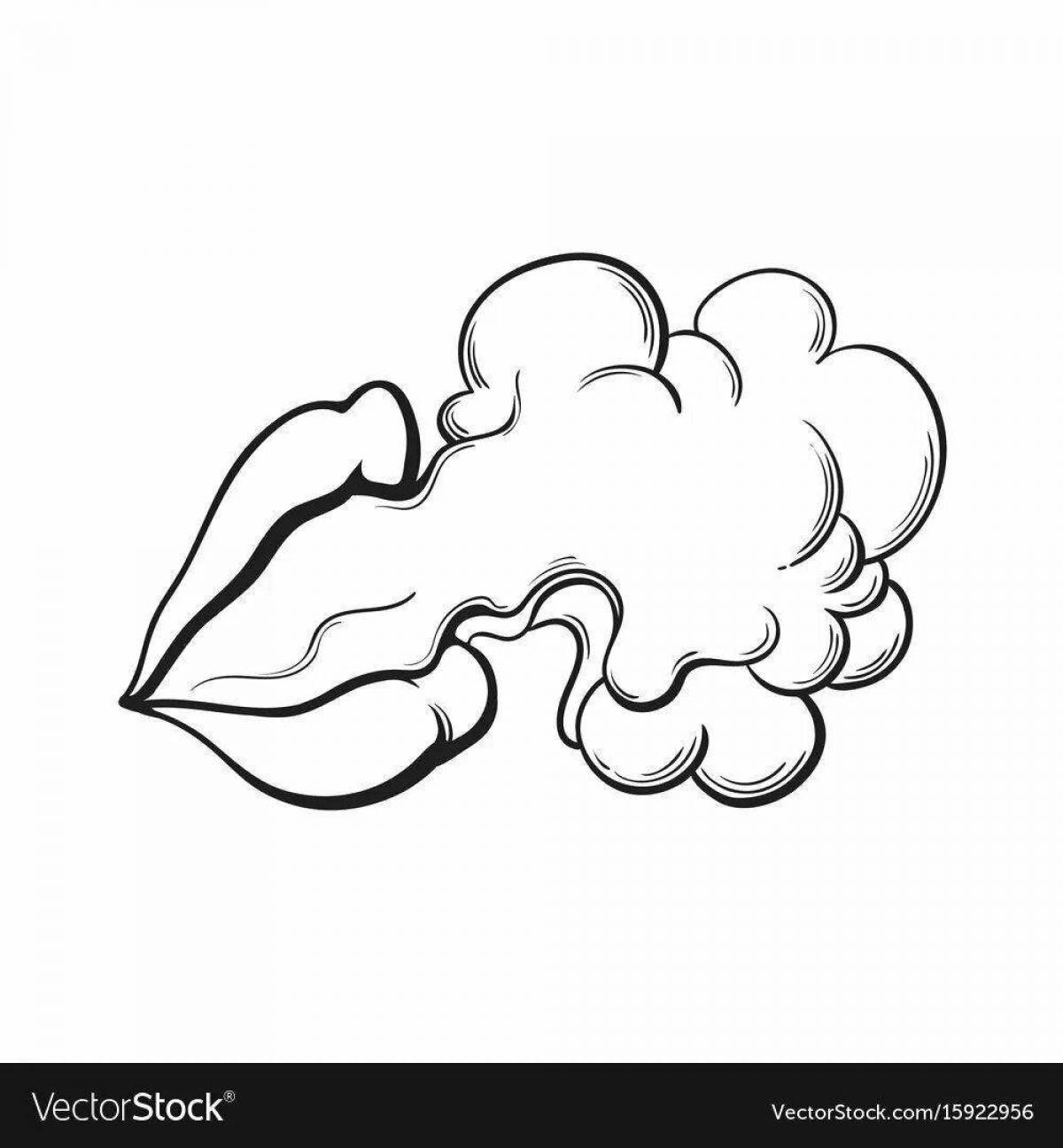 Magic smoke coloring for kids