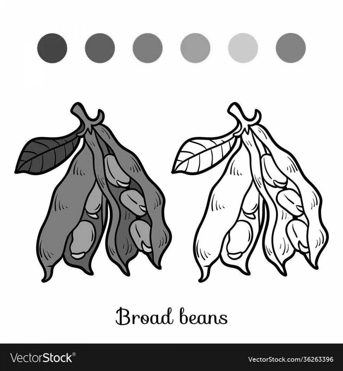 Colored beans coloring for kids