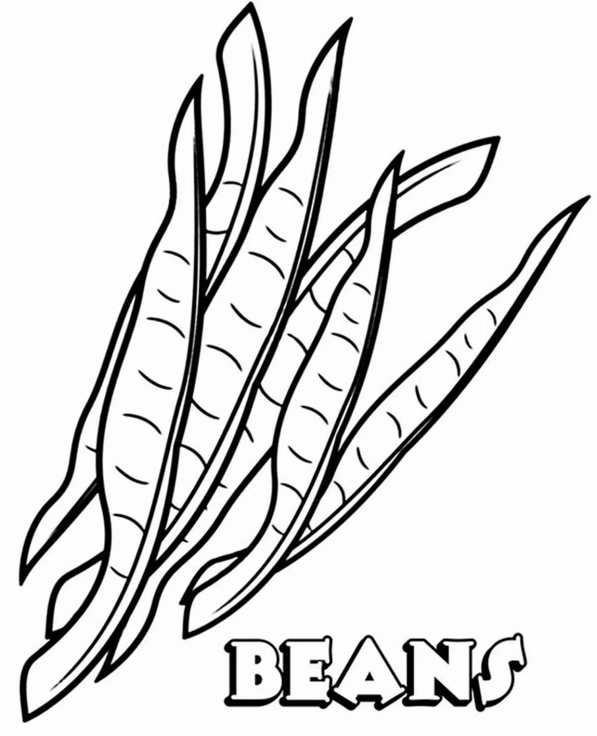 Fabulous bean coloring pages for toddlers