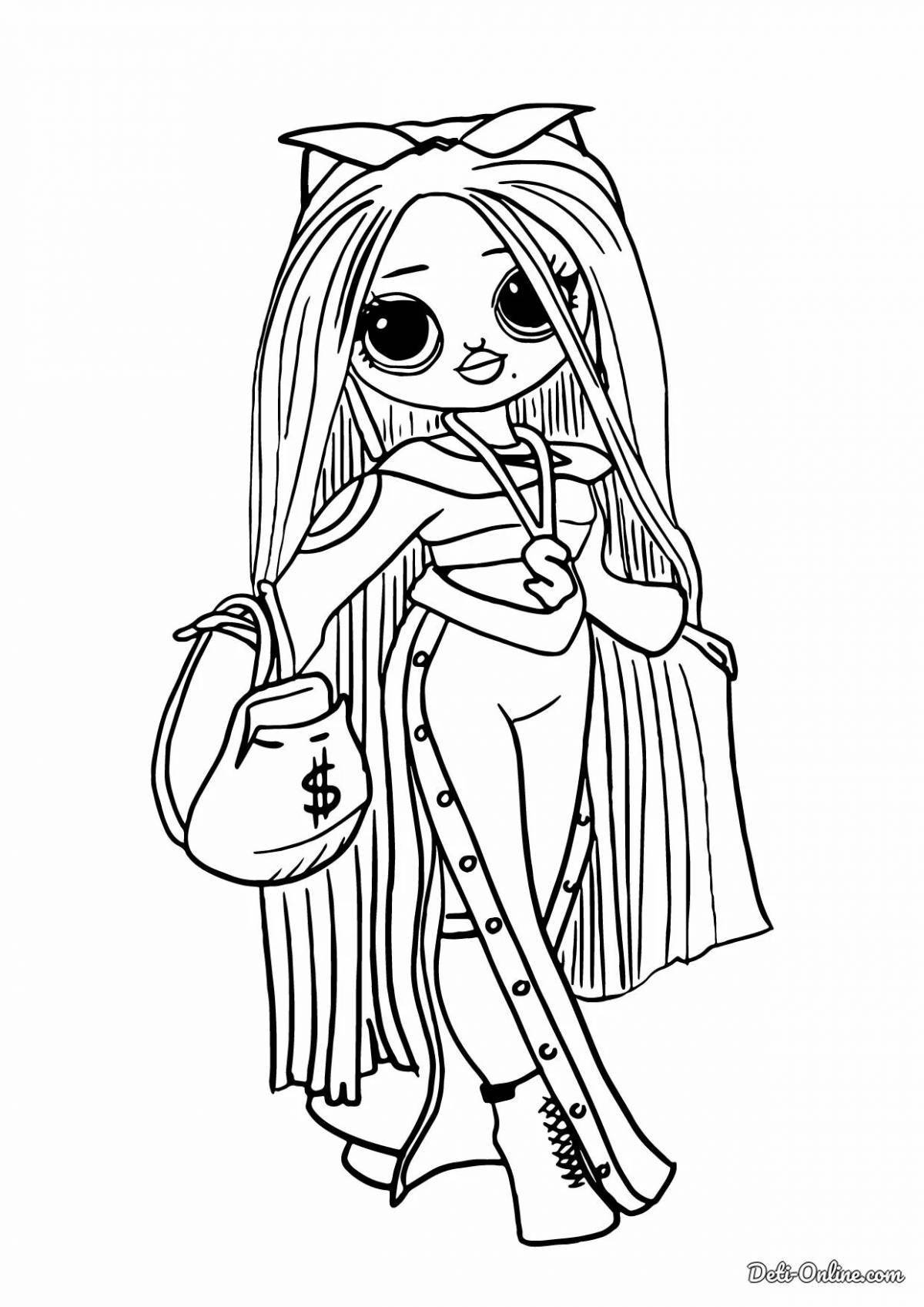 Adorable doll lol teen coloring page