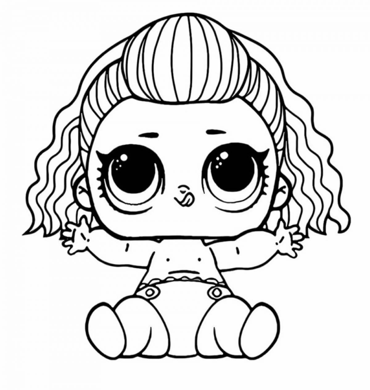 Playful doll lol teen coloring page
