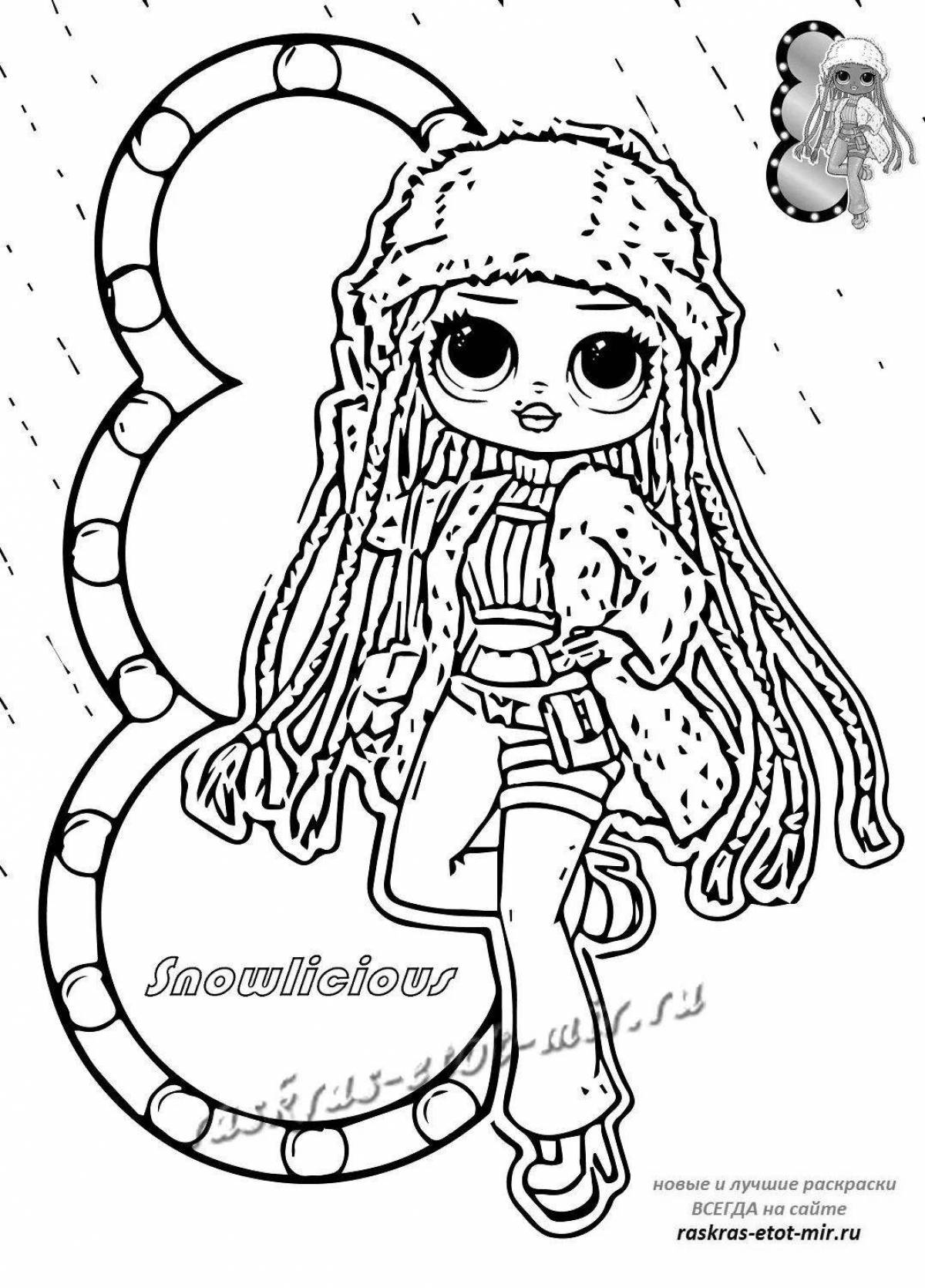 Lovely doll lol teen coloring page