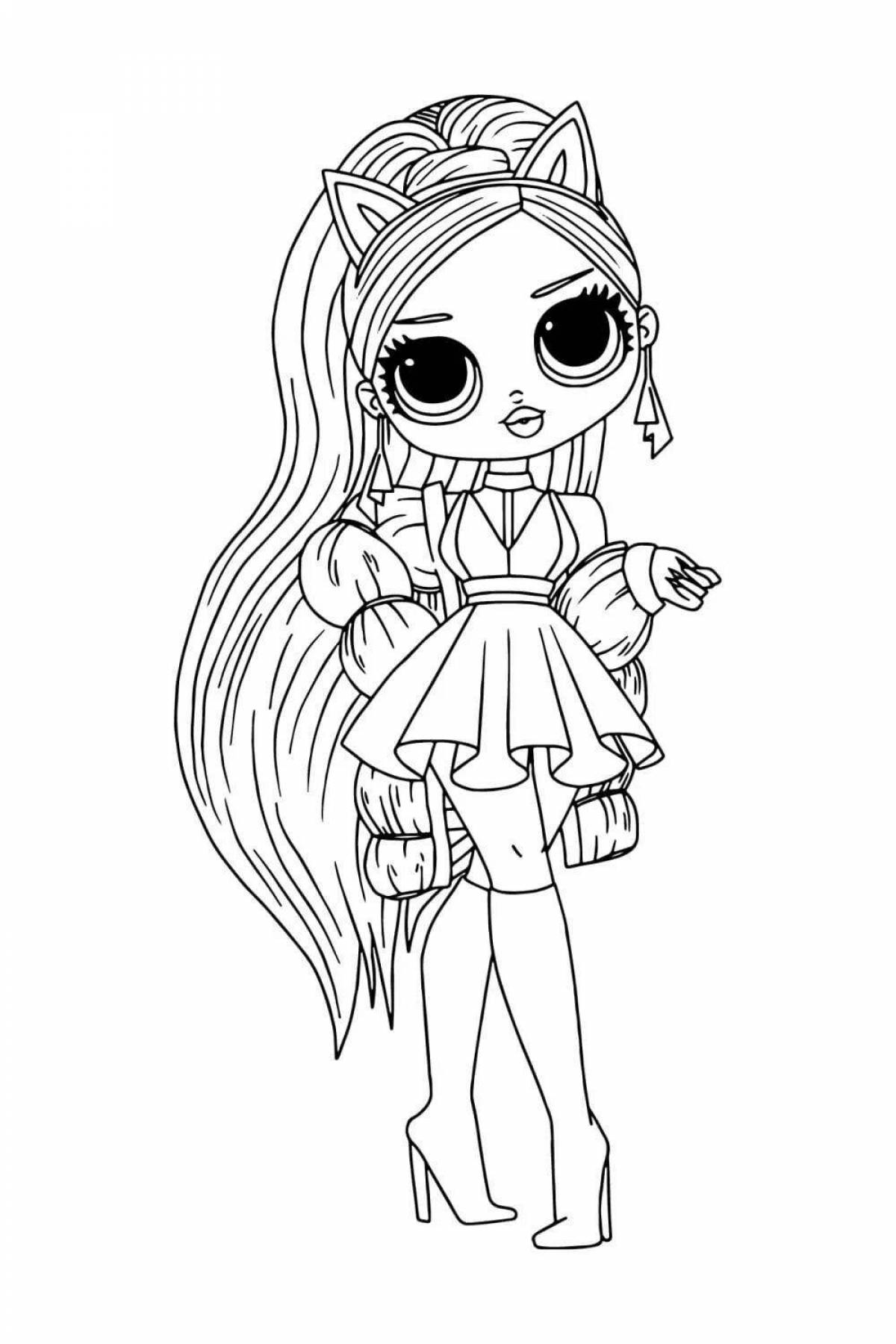 Gorgeous doll lol teen coloring page