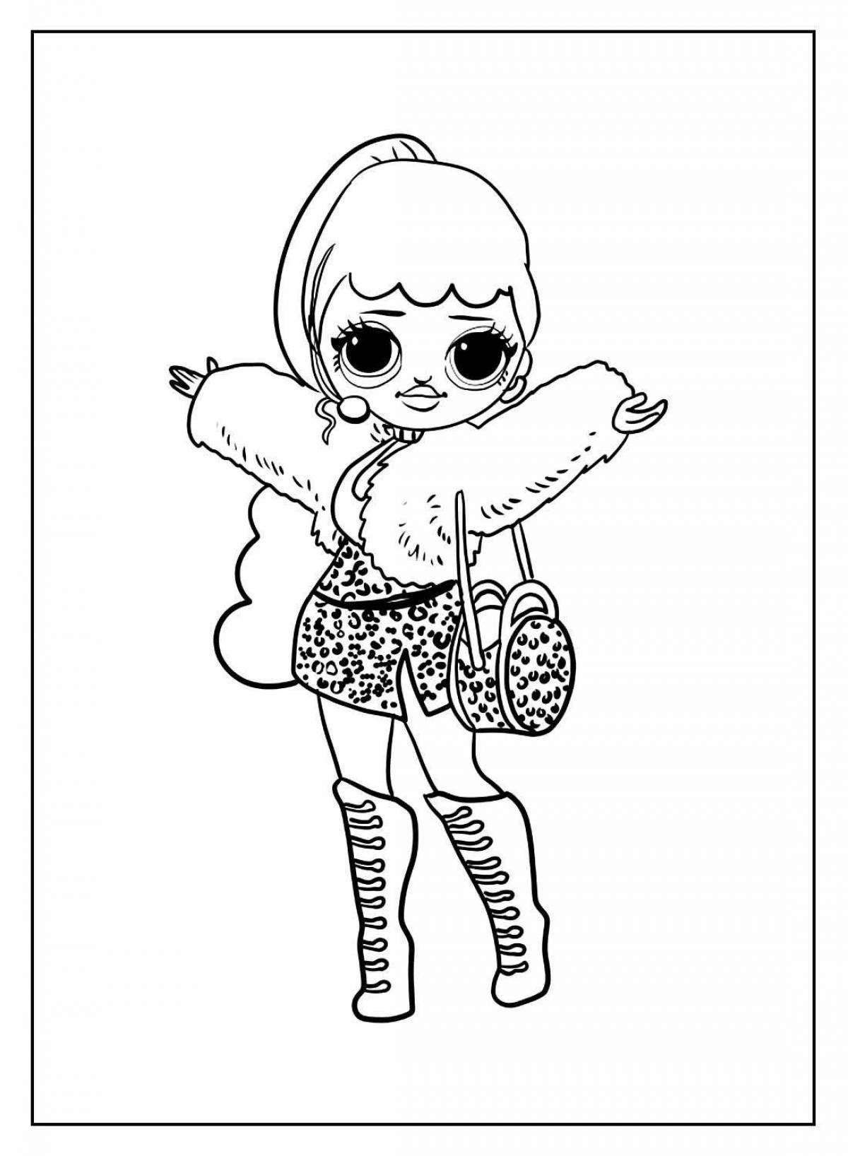 Чудесная кукла lol teen coloring page