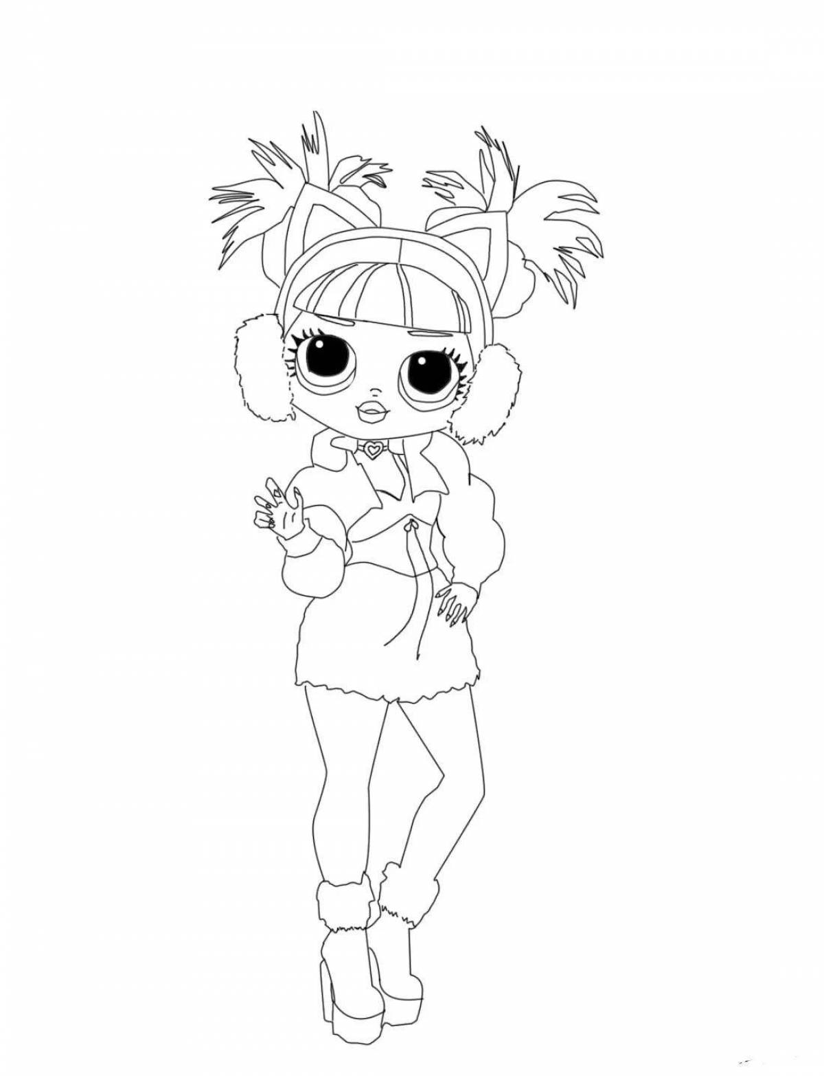 Cute doll lol teen coloring page
