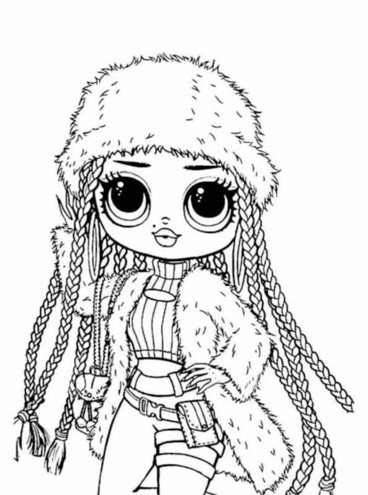 Awesome doll lol teen coloring page