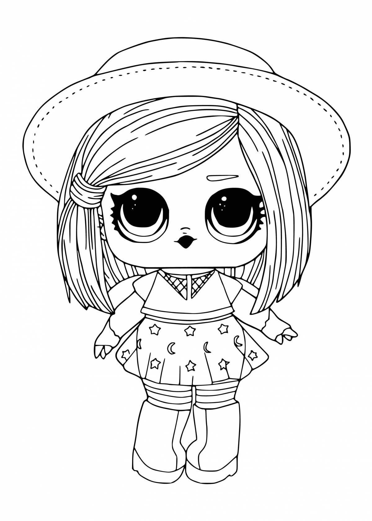 Color doll lol teen coloring page