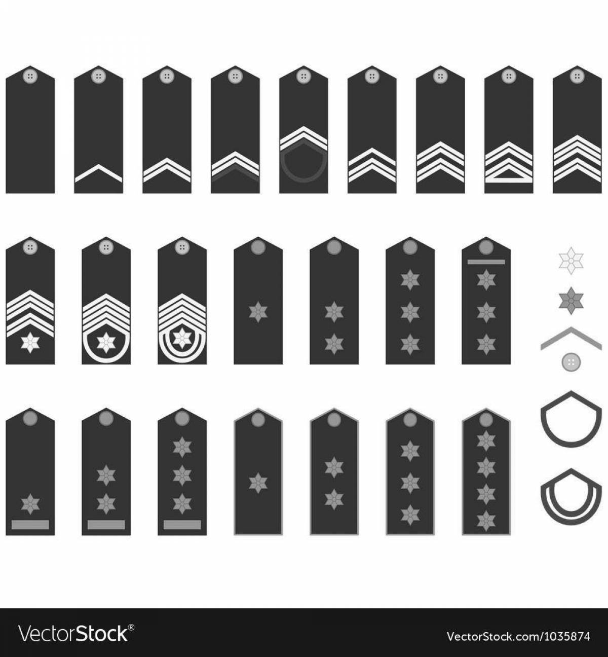 Colorful epaulettes for preschoolers