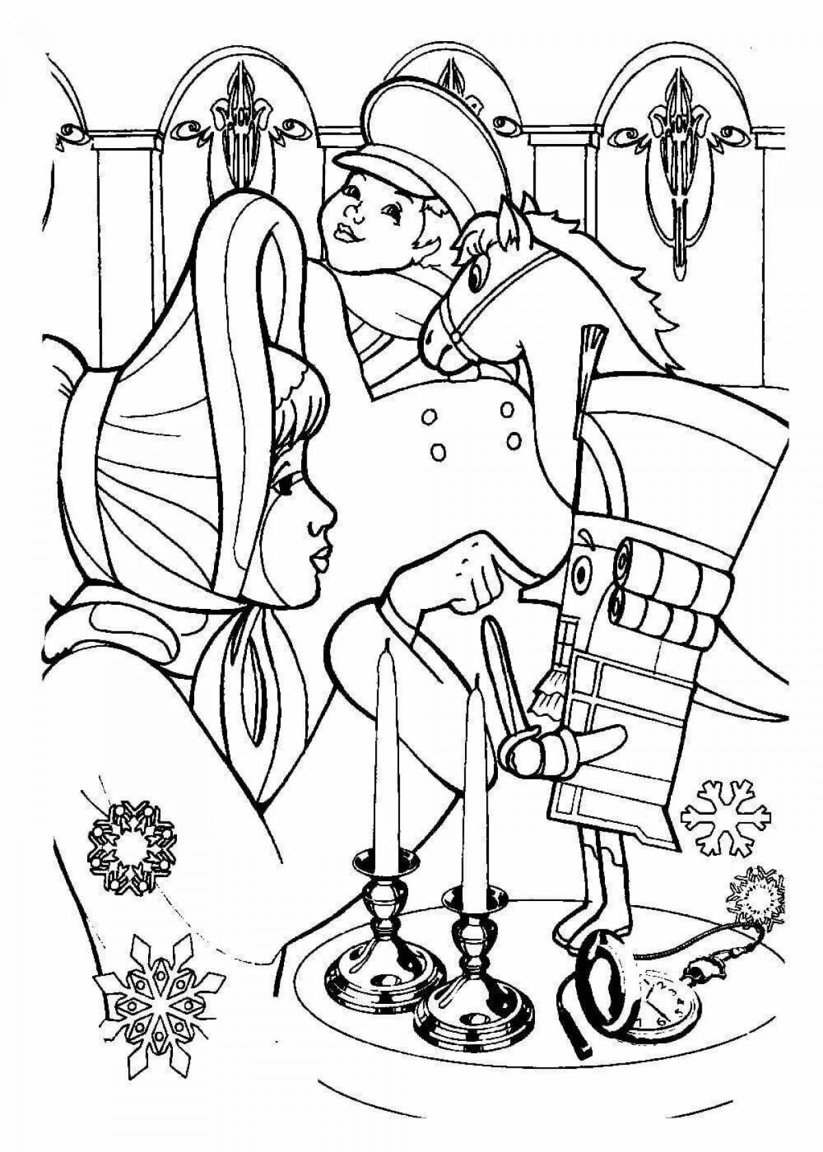 Королевская раскраска мари из щелкунчика