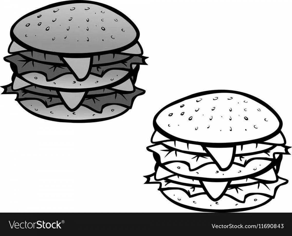 Веселая раскраска boxy boo burger