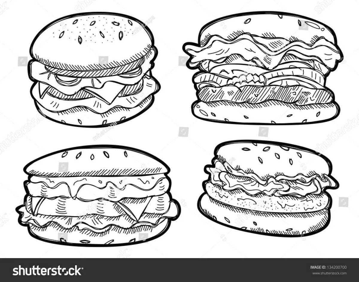 Exciting coloring boxy boo burger