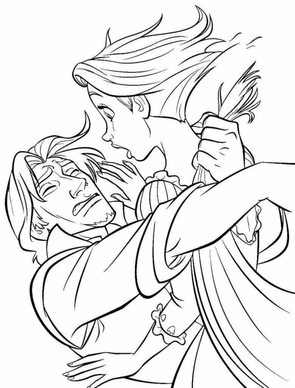 Exquisite rapunzel and eugene coloring book