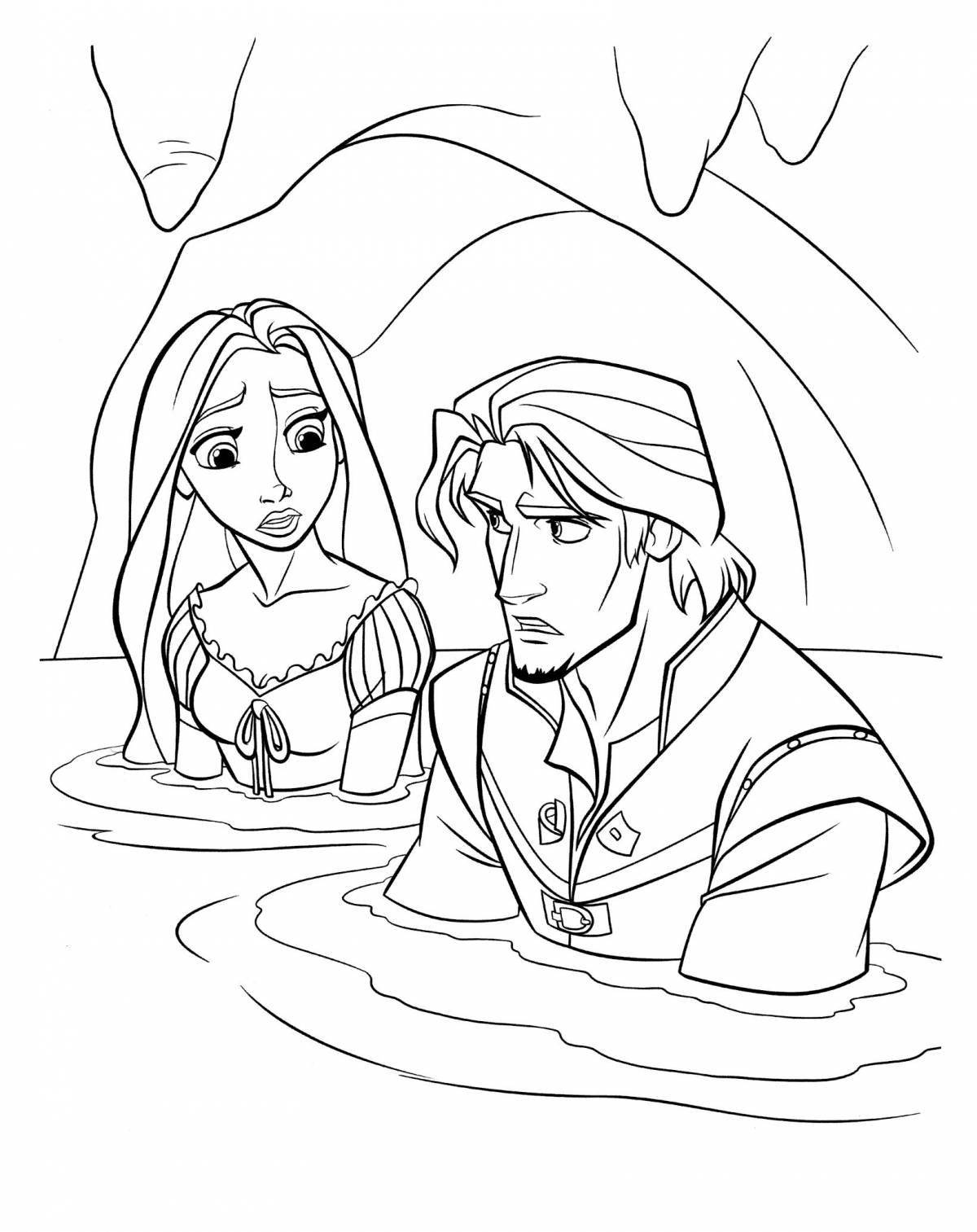 Rapunzel and eugene coloring book