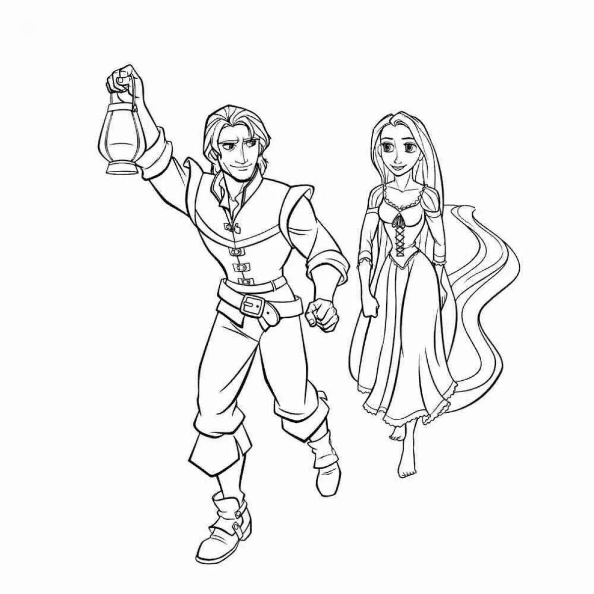 Tangled and Eugene's dazzling coloring book