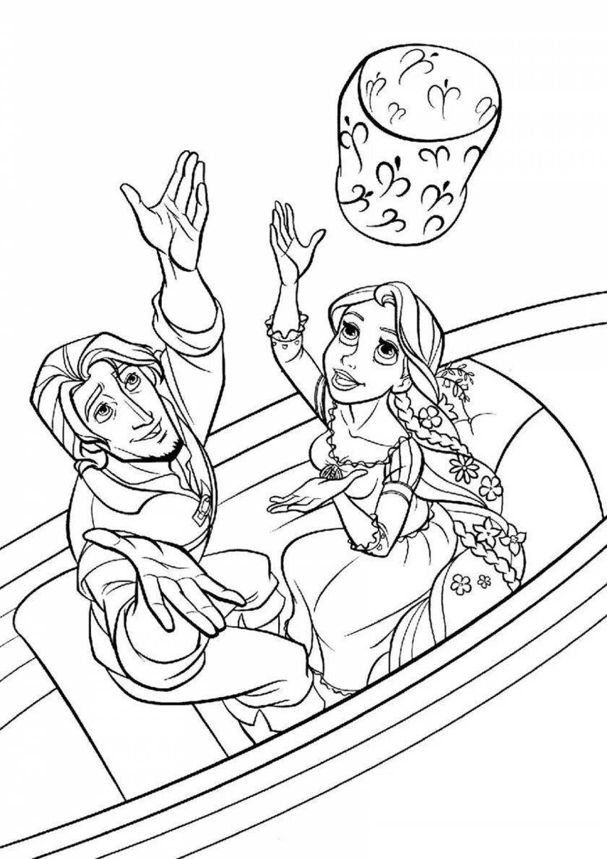Tangled and Eugene amazing coloring book