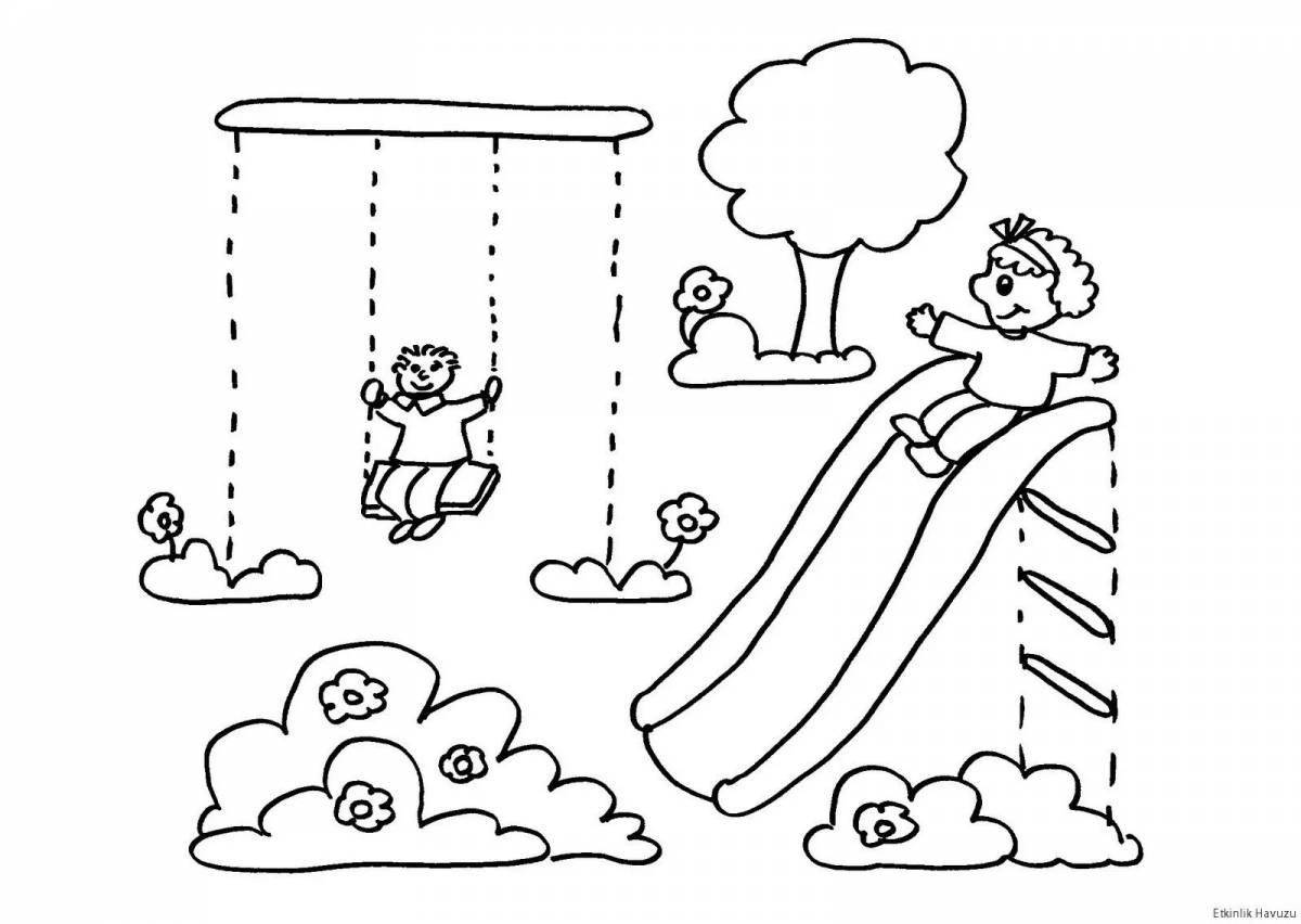 Photo Delightful sandbox coloring book for juniors