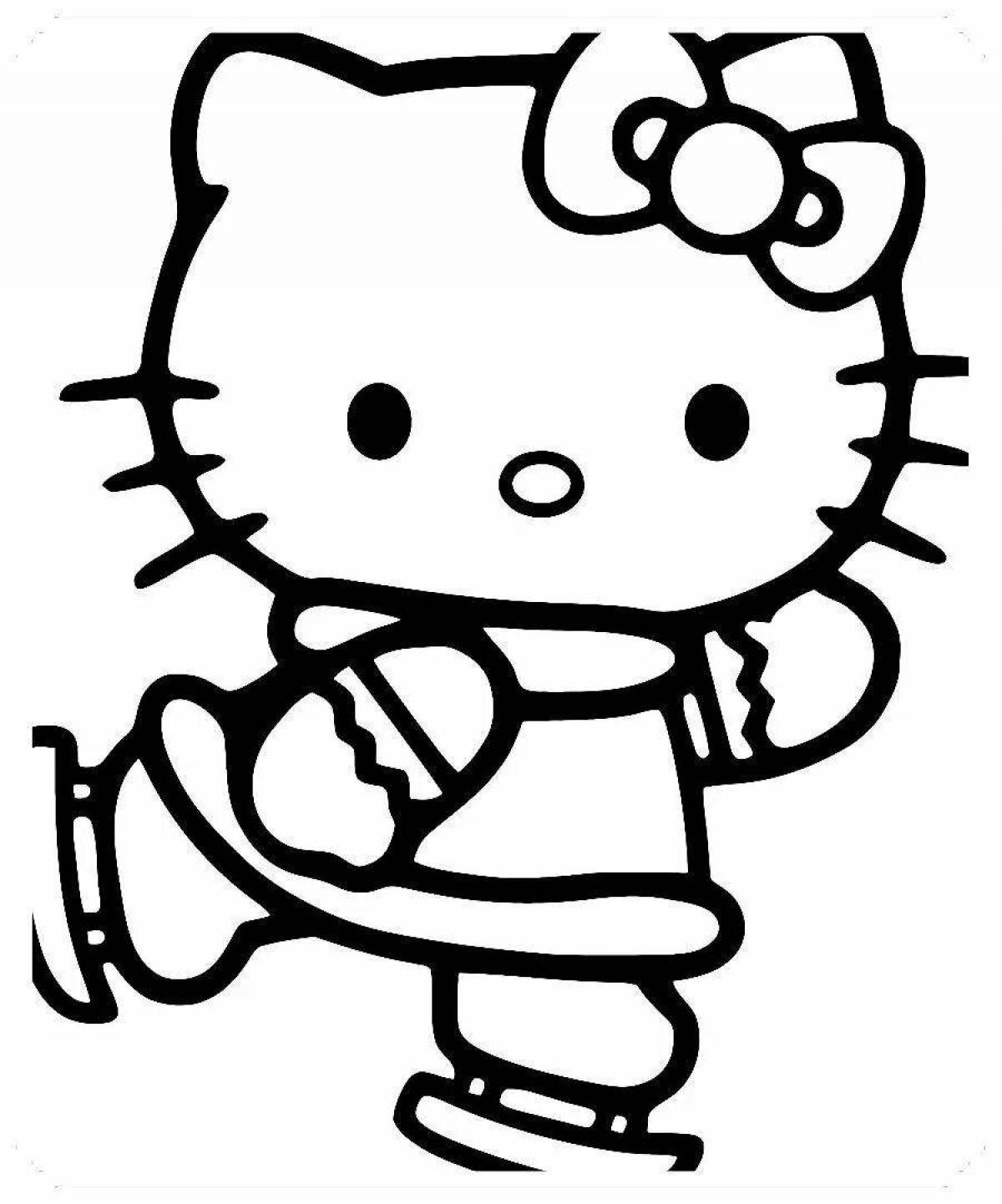 раскраска hello kitty распечатать