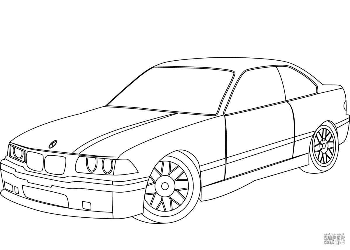 BMW e39 раскраска