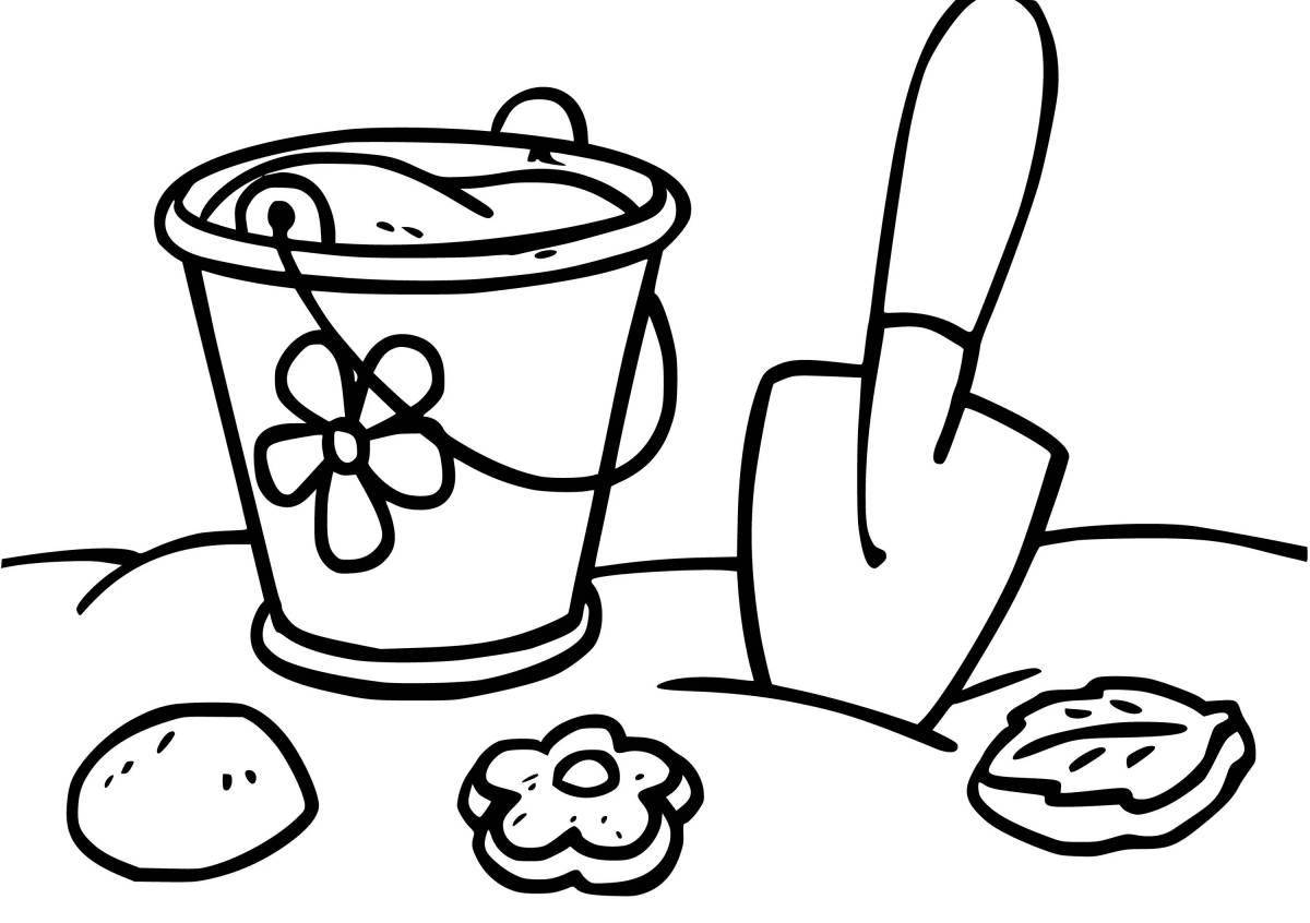 Photo Color crazy sandbox coloring book for kids