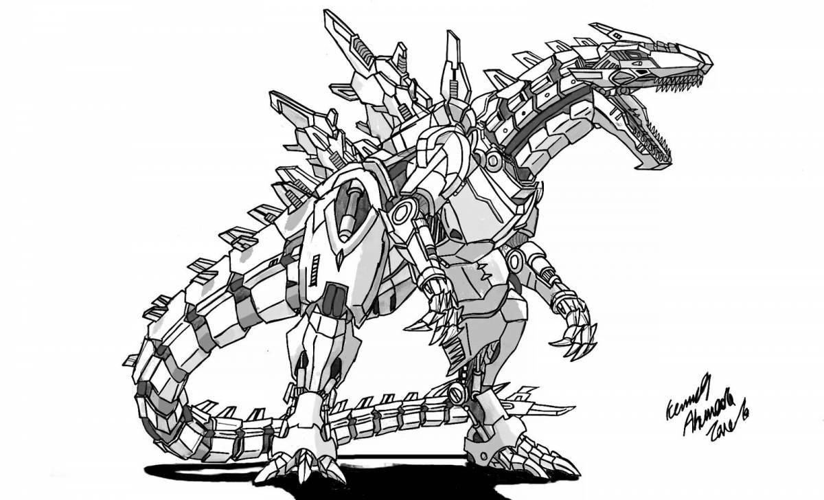 Glorious godzilla vs mechagodzilla coloring page