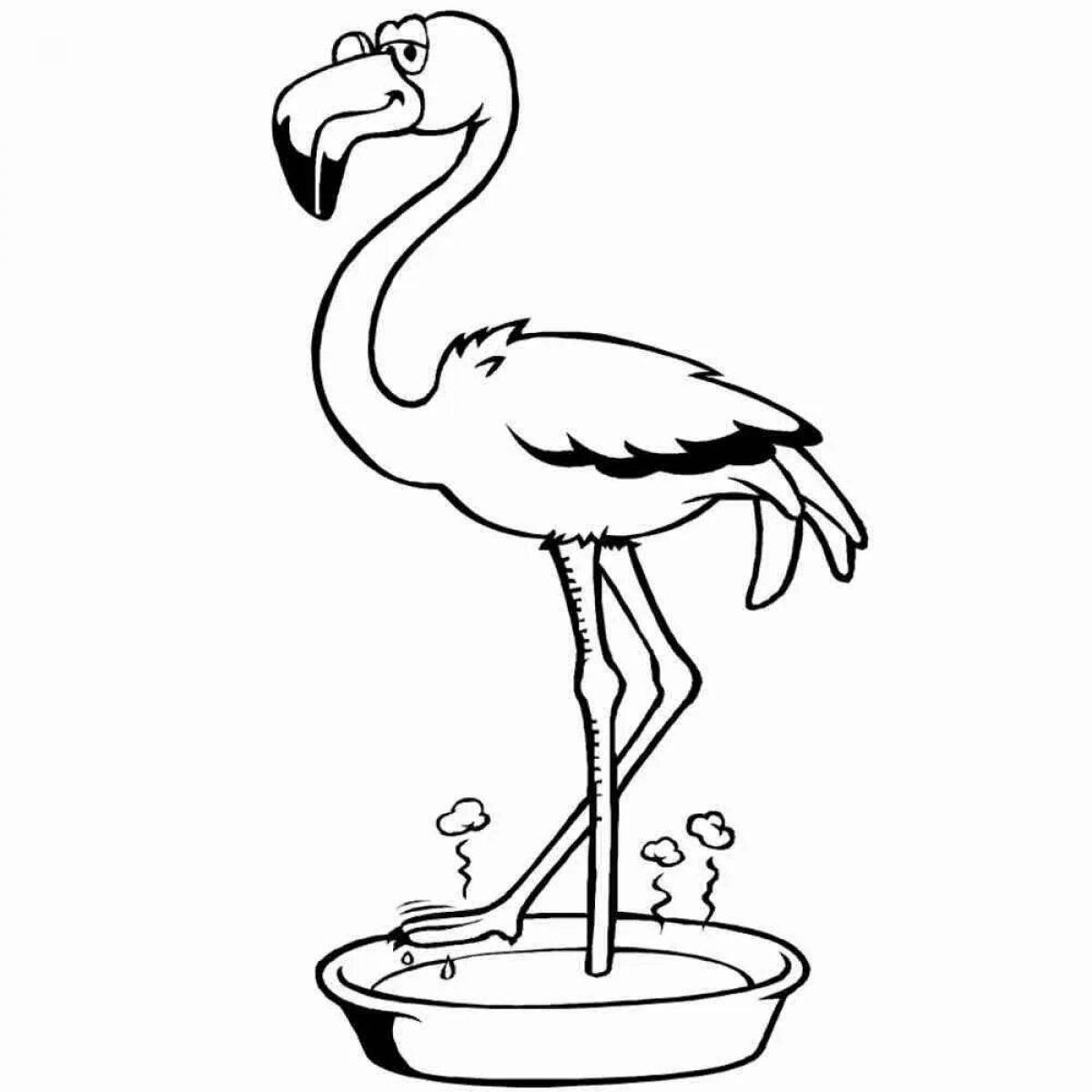 Adorable flamingo coloring pages for girls