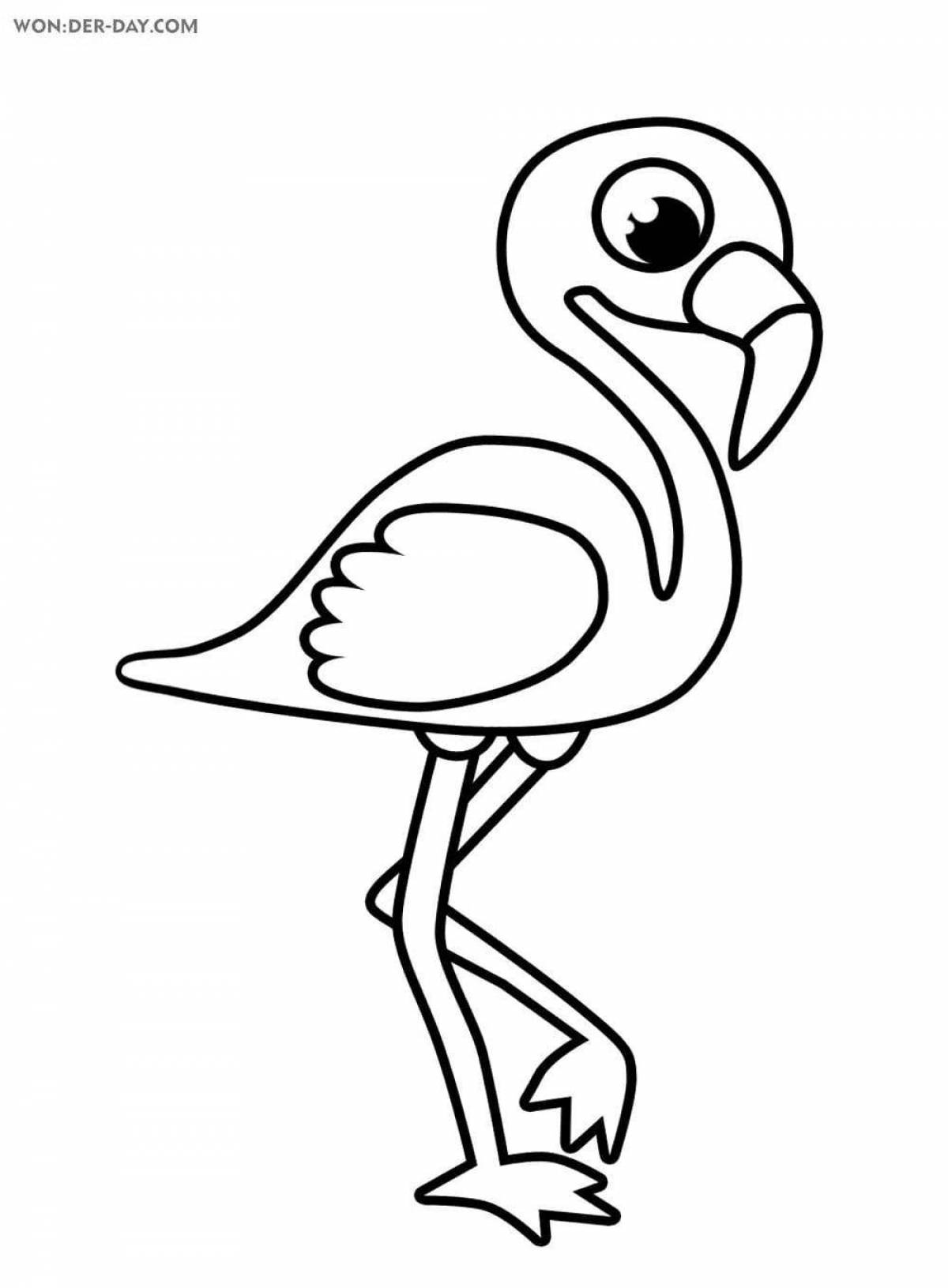Fine flamingo coloring pages for girls