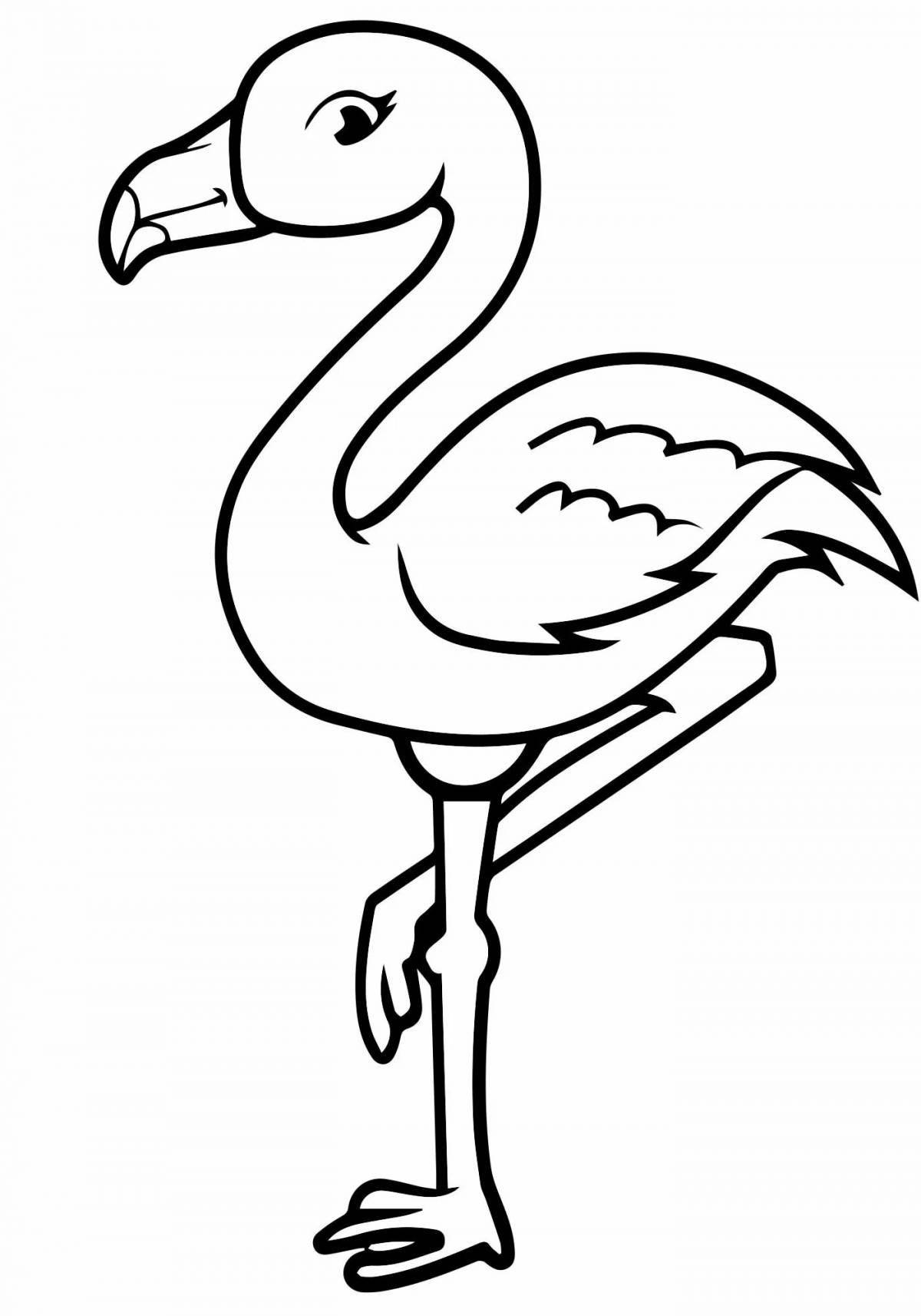 Glitter flamingo coloring pages for girls