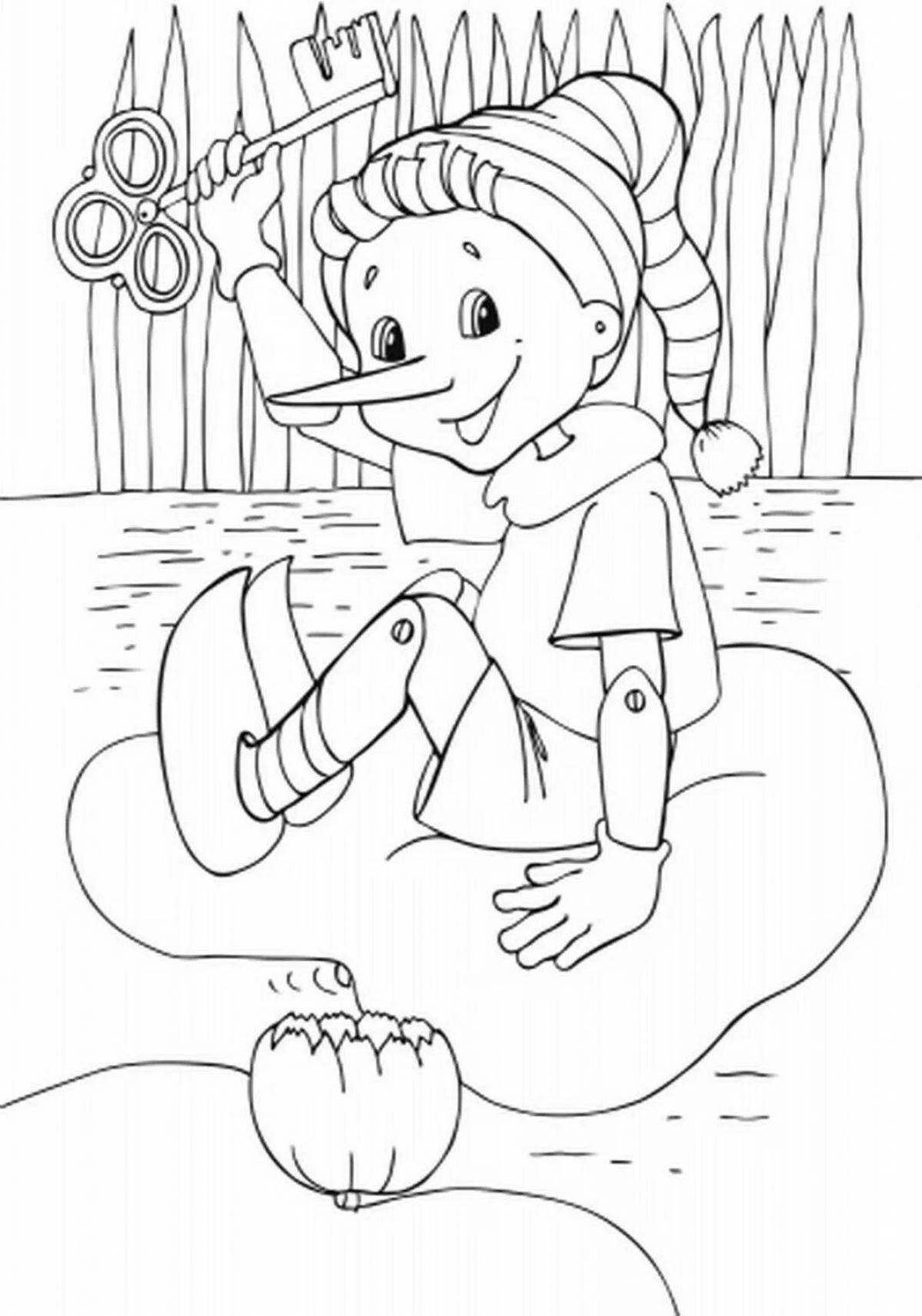 Awesome pinocchio coloring book
